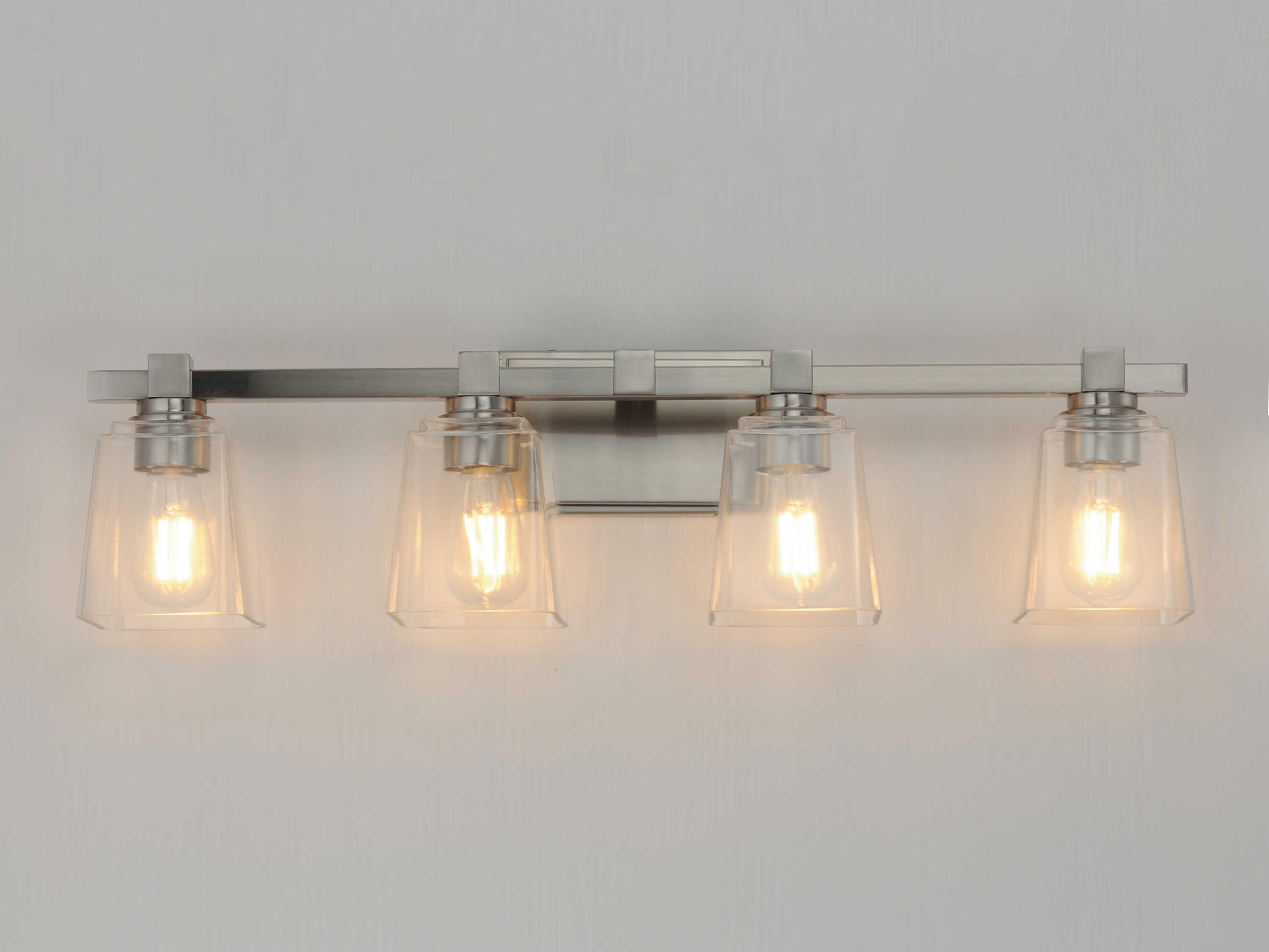 Maxim Lighting Cubos 4-Light Satin Nickel Vanity Light