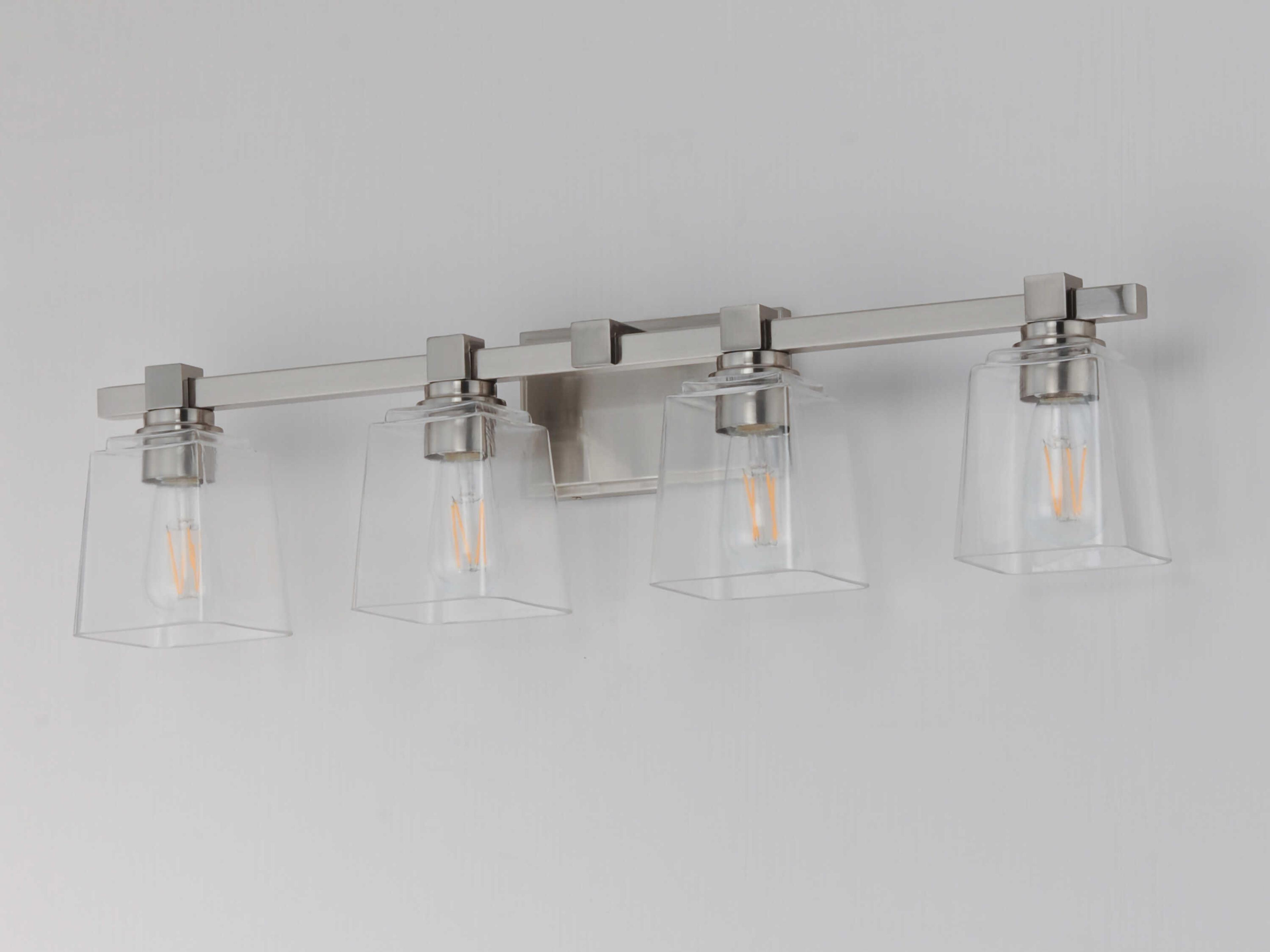 Maxim Lighting Cubos 4-Light Satin Nickel Vanity Light