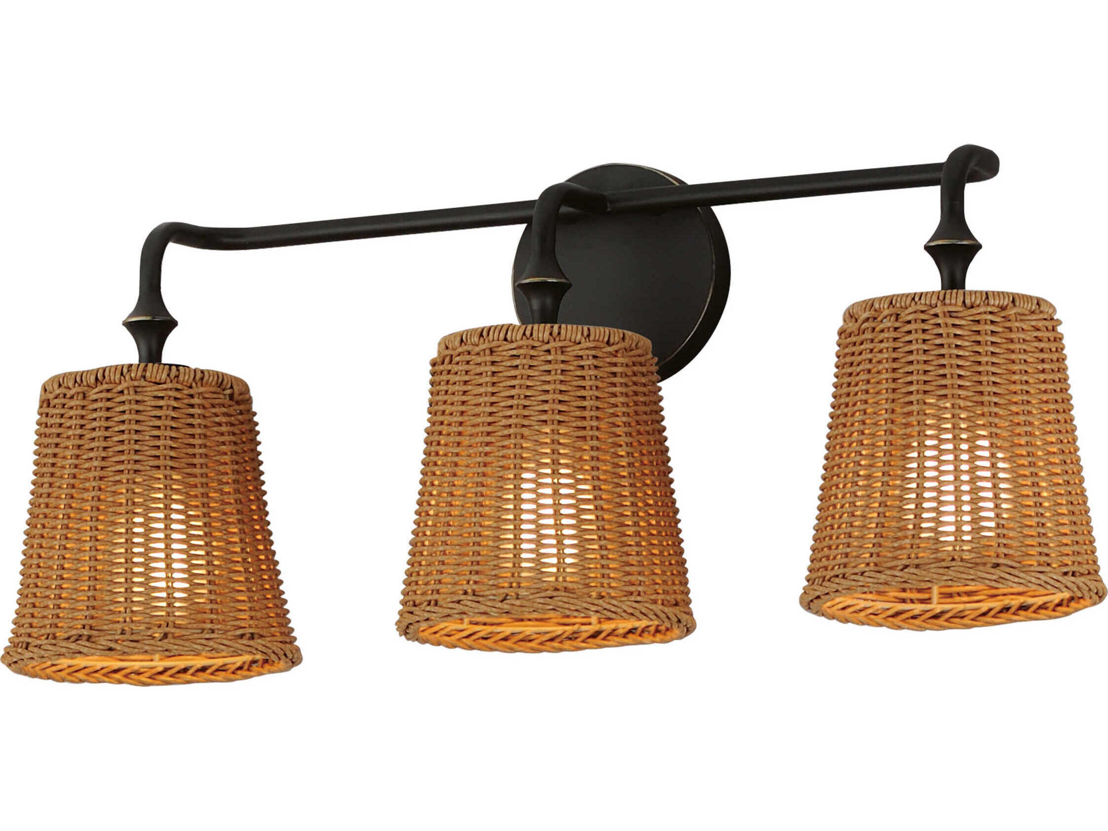 Baja 3-Light Dark Bronze Vanity Light