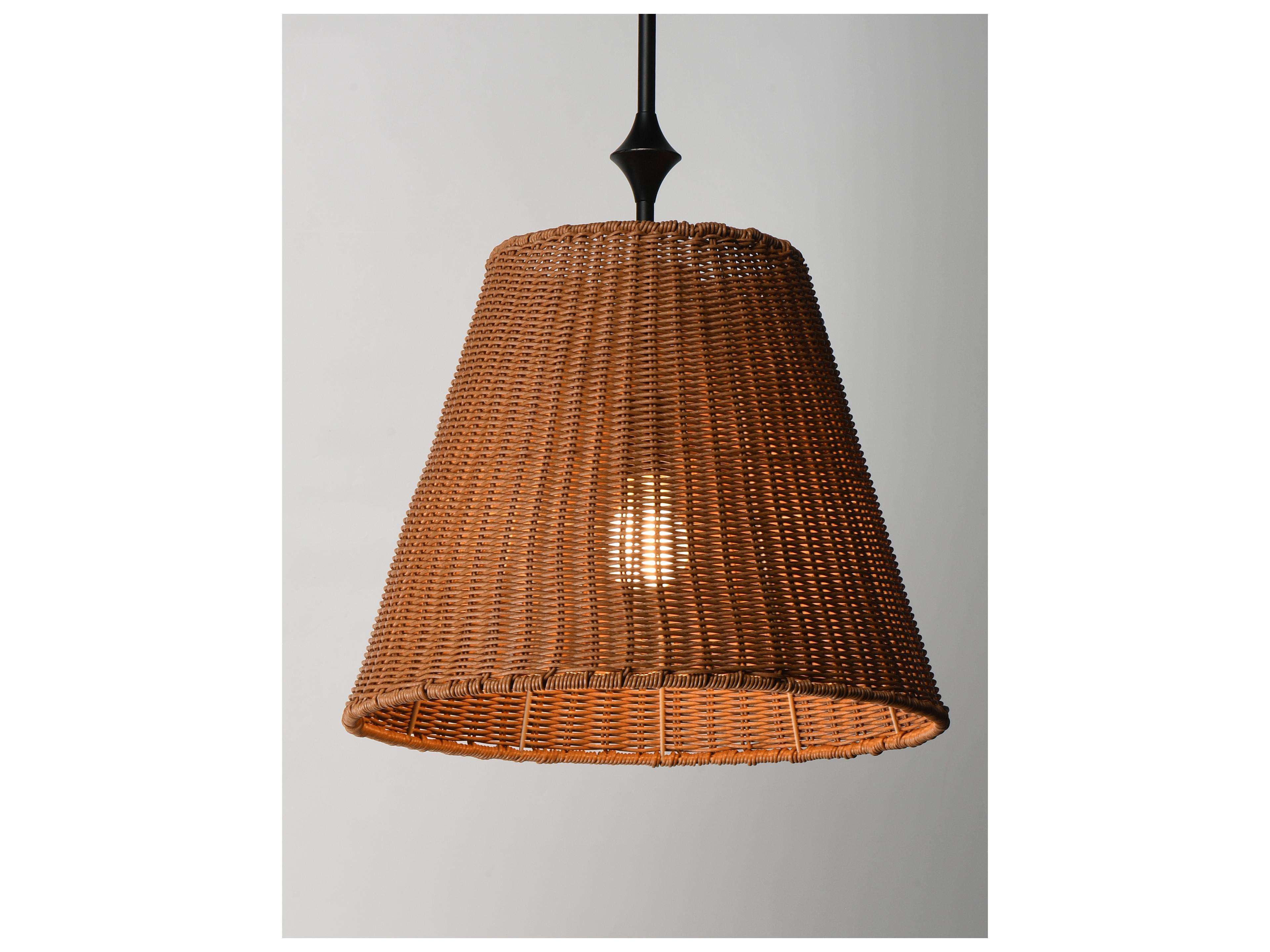 Maxim Lighting Baja 1- Light Dark Bronze Drum Pendant