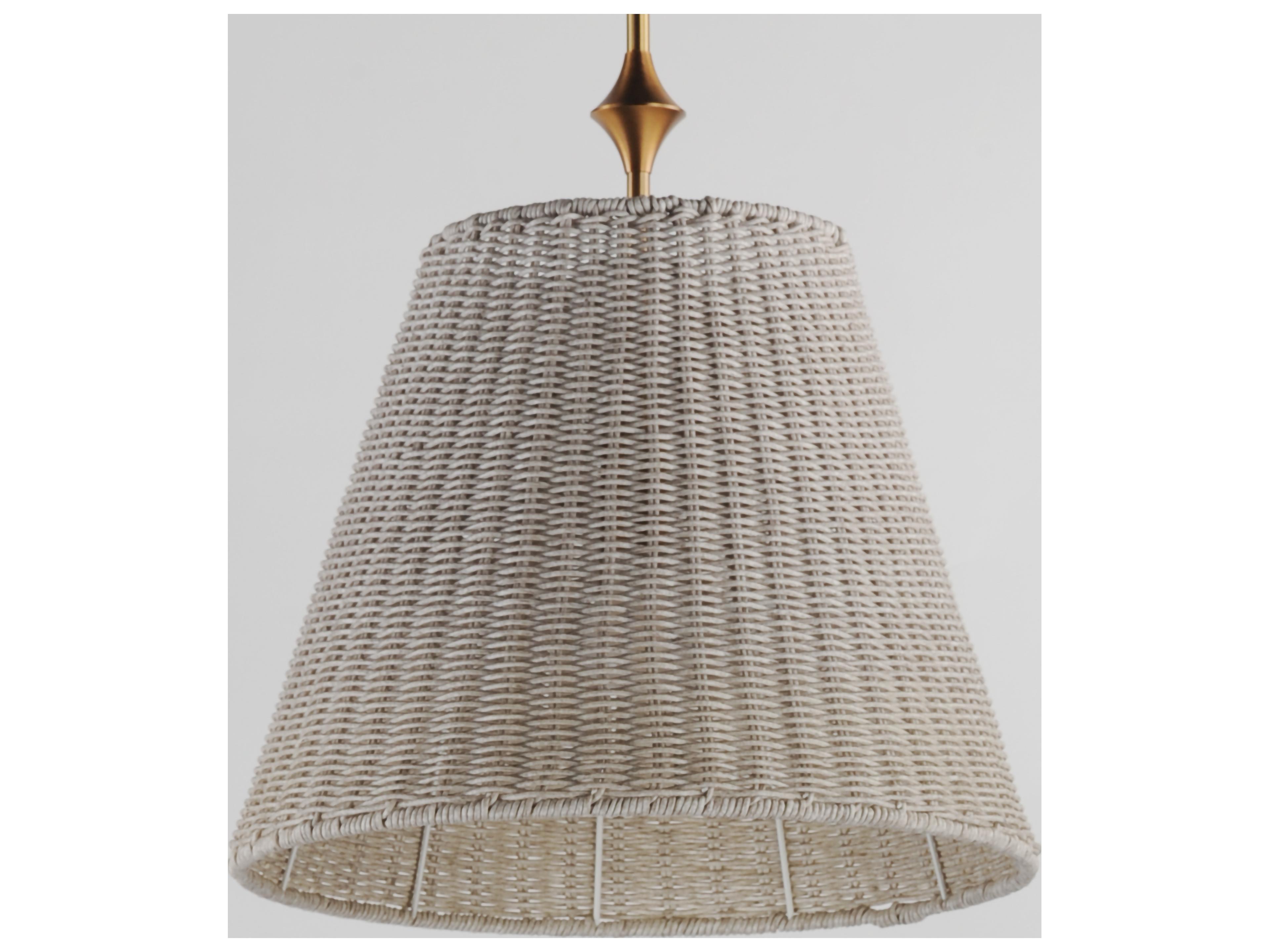 Maxim Lighting Baja 1- Light Natural Aged Brass Drum Pendant