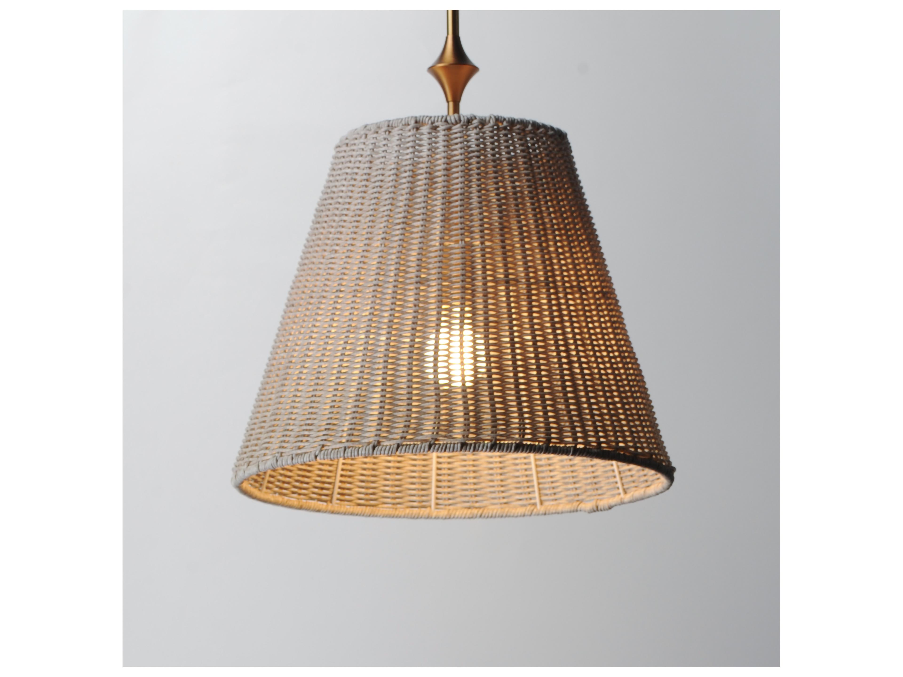 Maxim Lighting Baja 1- Light Natural Aged Brass Drum Pendant