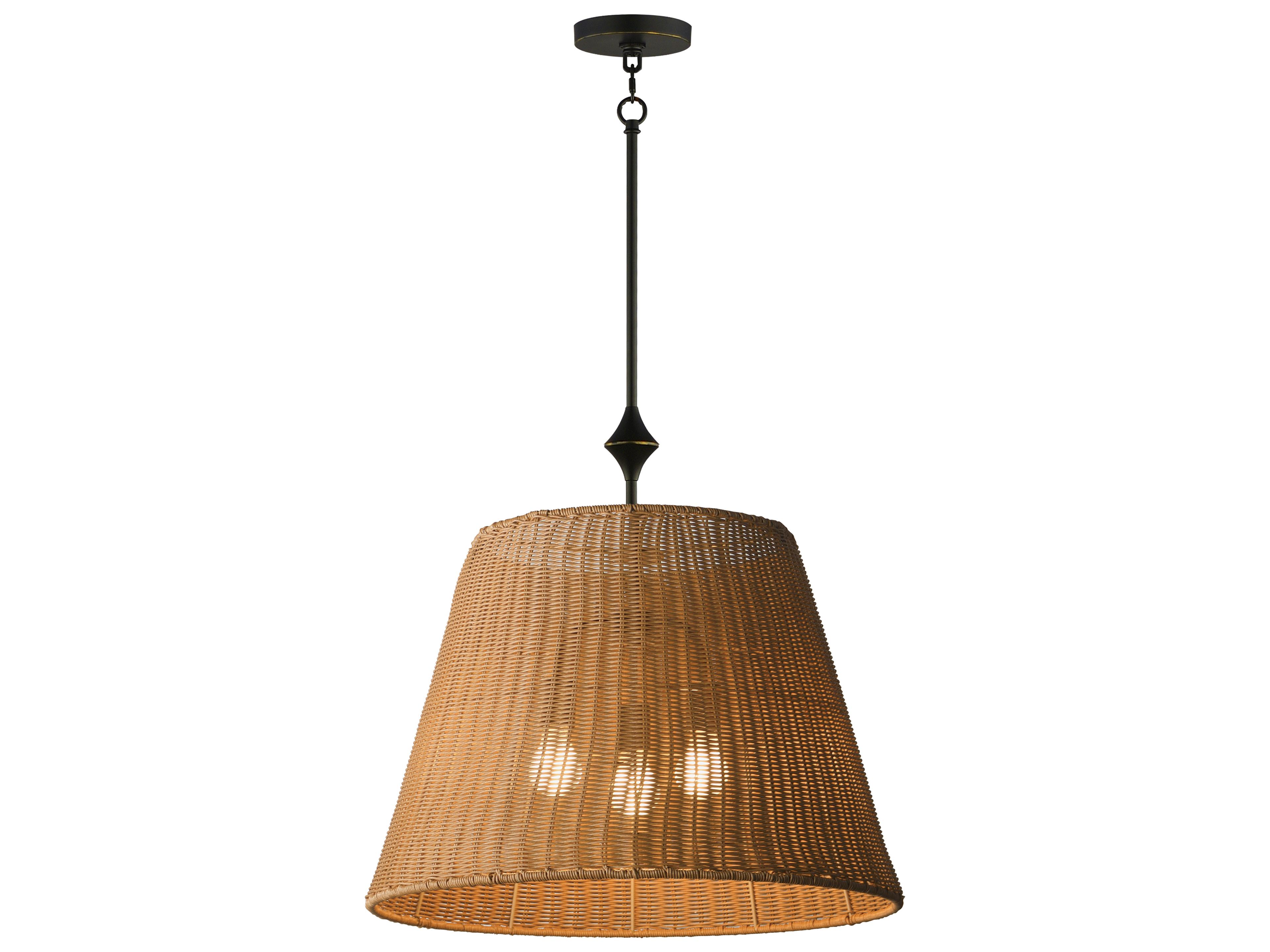 Baja 3- Light Dark Bronze Drum Pendant