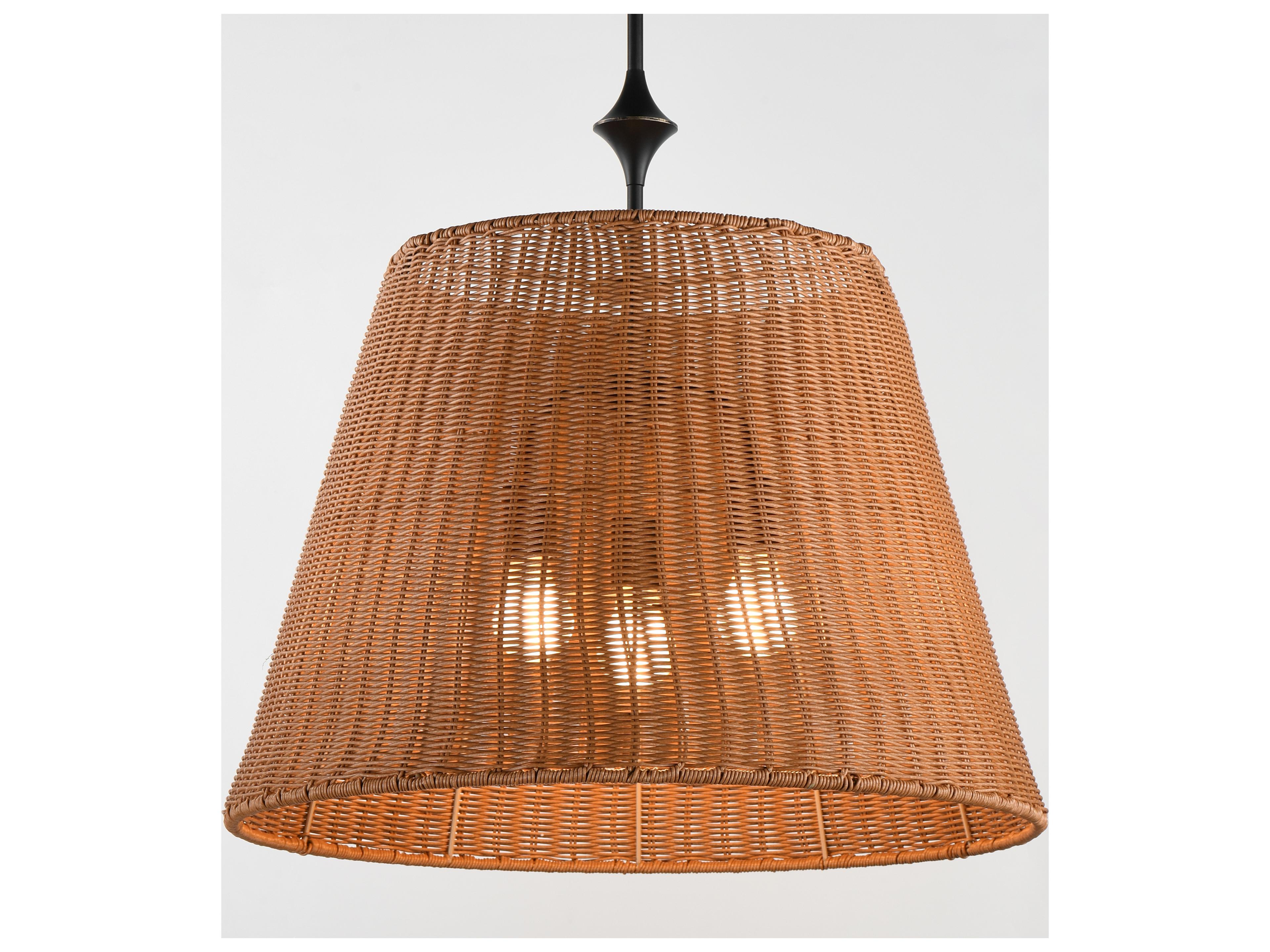 Maxim Lighting Baja 3- Light Dark Bronze Drum Pendant