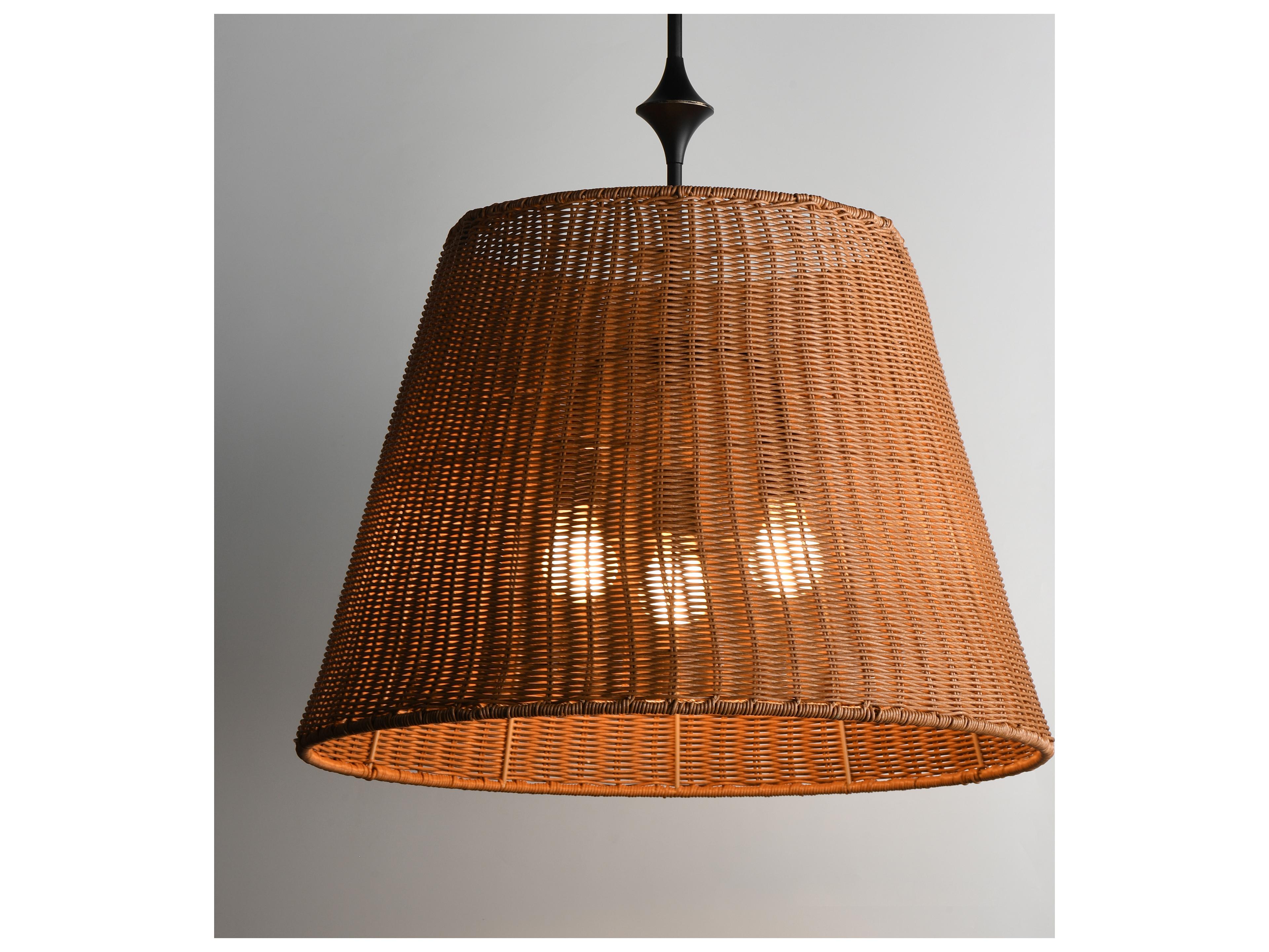 Maxim Lighting Baja 3- Light Dark Bronze Drum Pendant