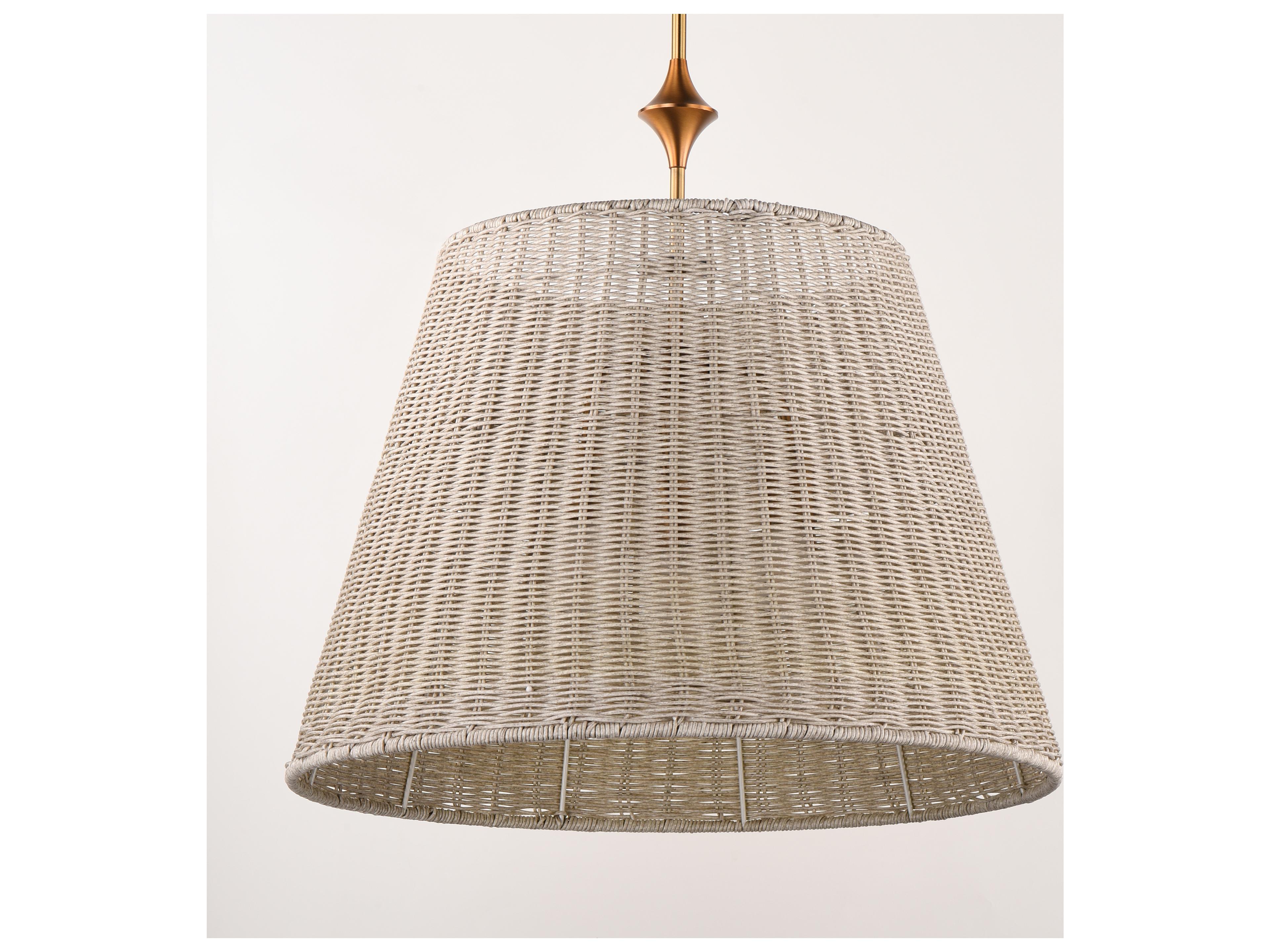 Maxim Lighting Baja 3- Light Natural Aged Brass Drum Pendant