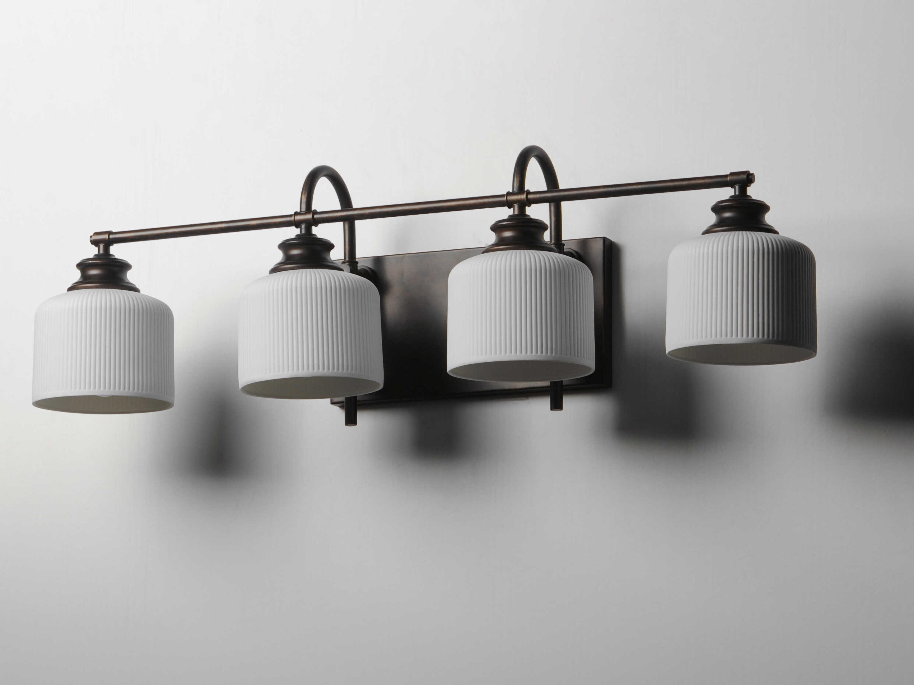 Maxim Lighting Bisque 4-Light Oil Rubbed Bronze Vanity Light
