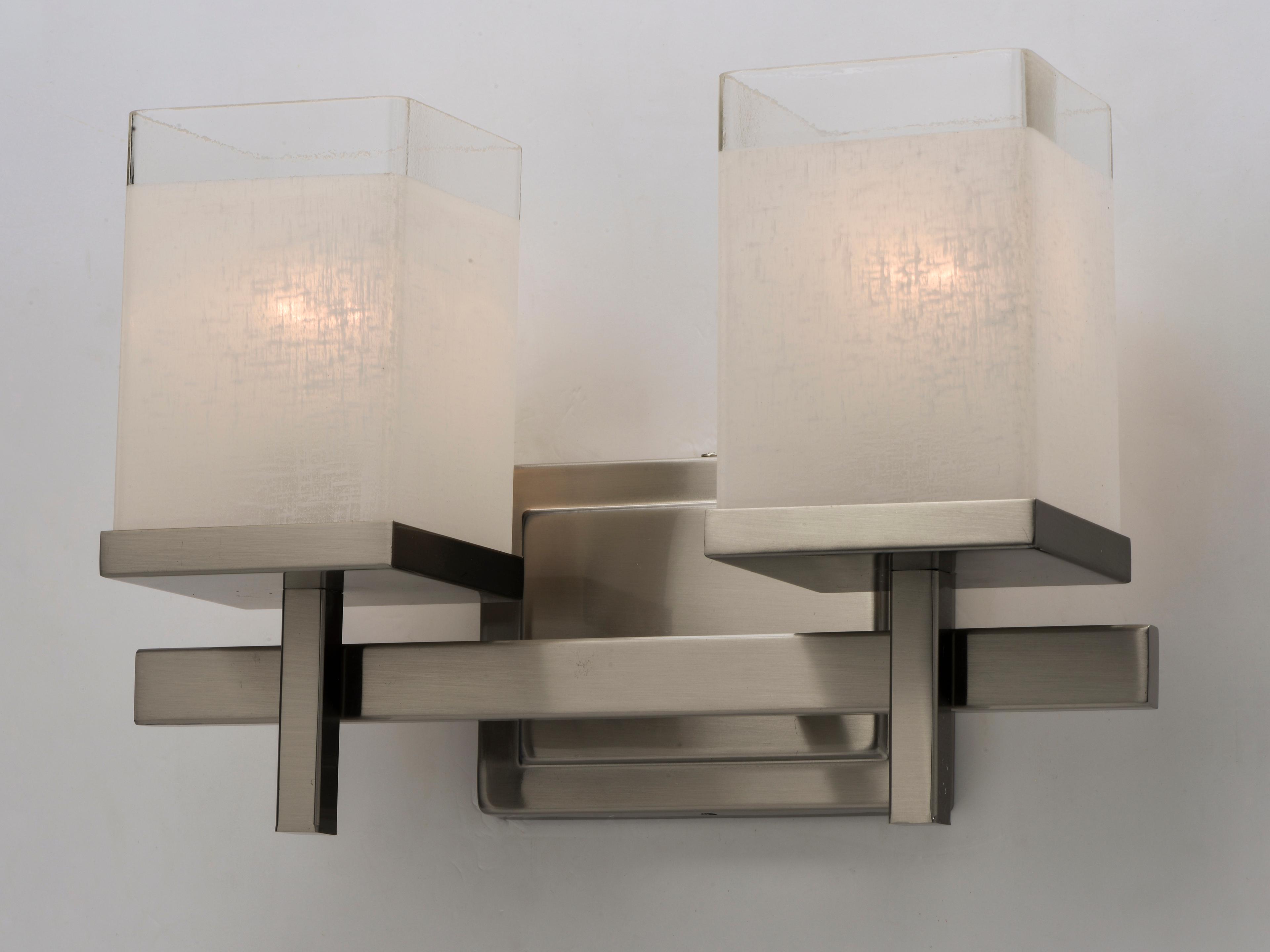 Maxim Lighting Tetra 0-Light Satin Nickel Glass Vanity Light
