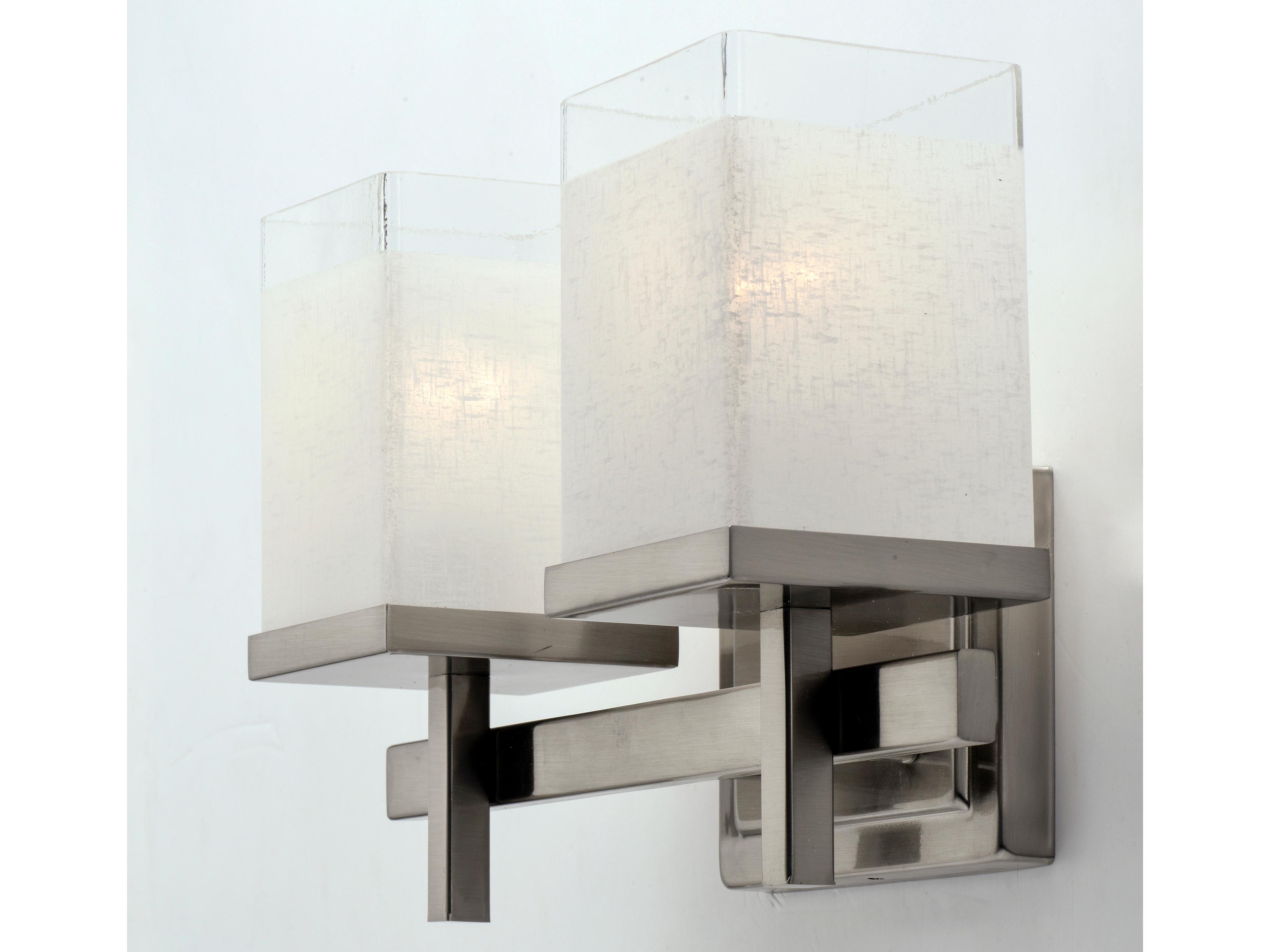 Maxim Lighting Tetra 0-Light Satin Nickel Glass Vanity Light