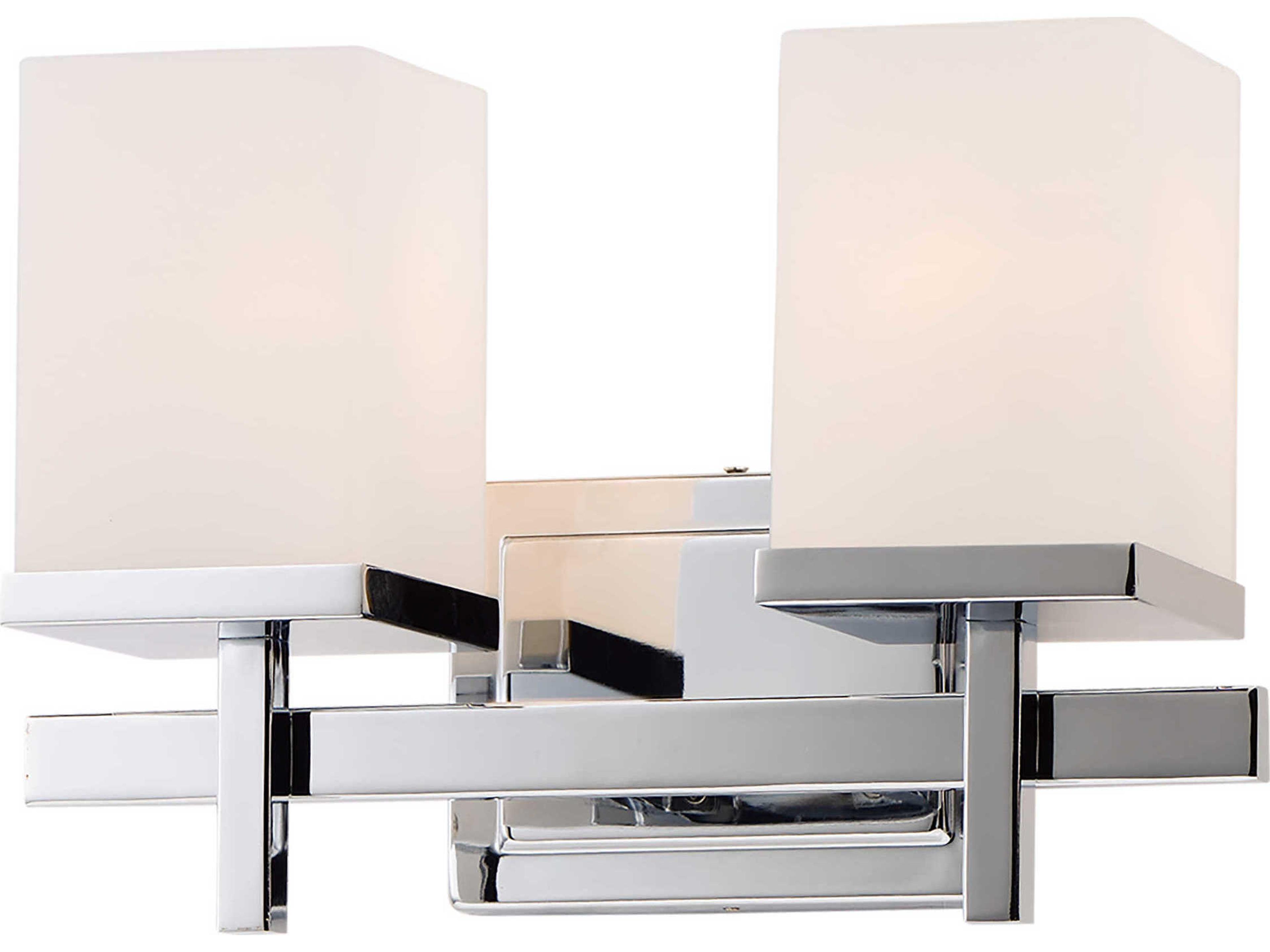 Tetra 0-Light Polished Chrome Glass Vanity Light