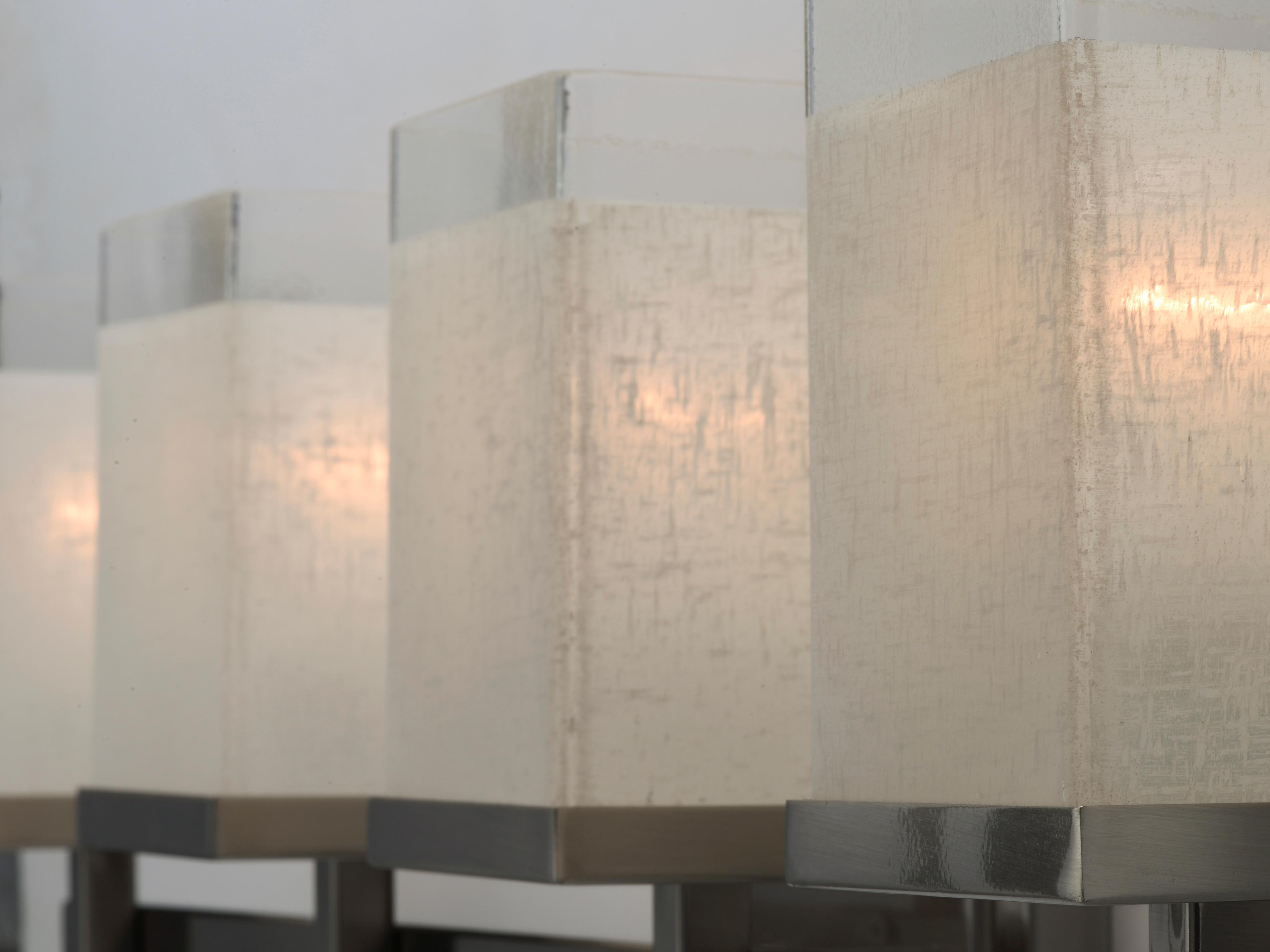 Maxim Lighting Tetra 4-Light Satin Nickel Glass Vanity Light