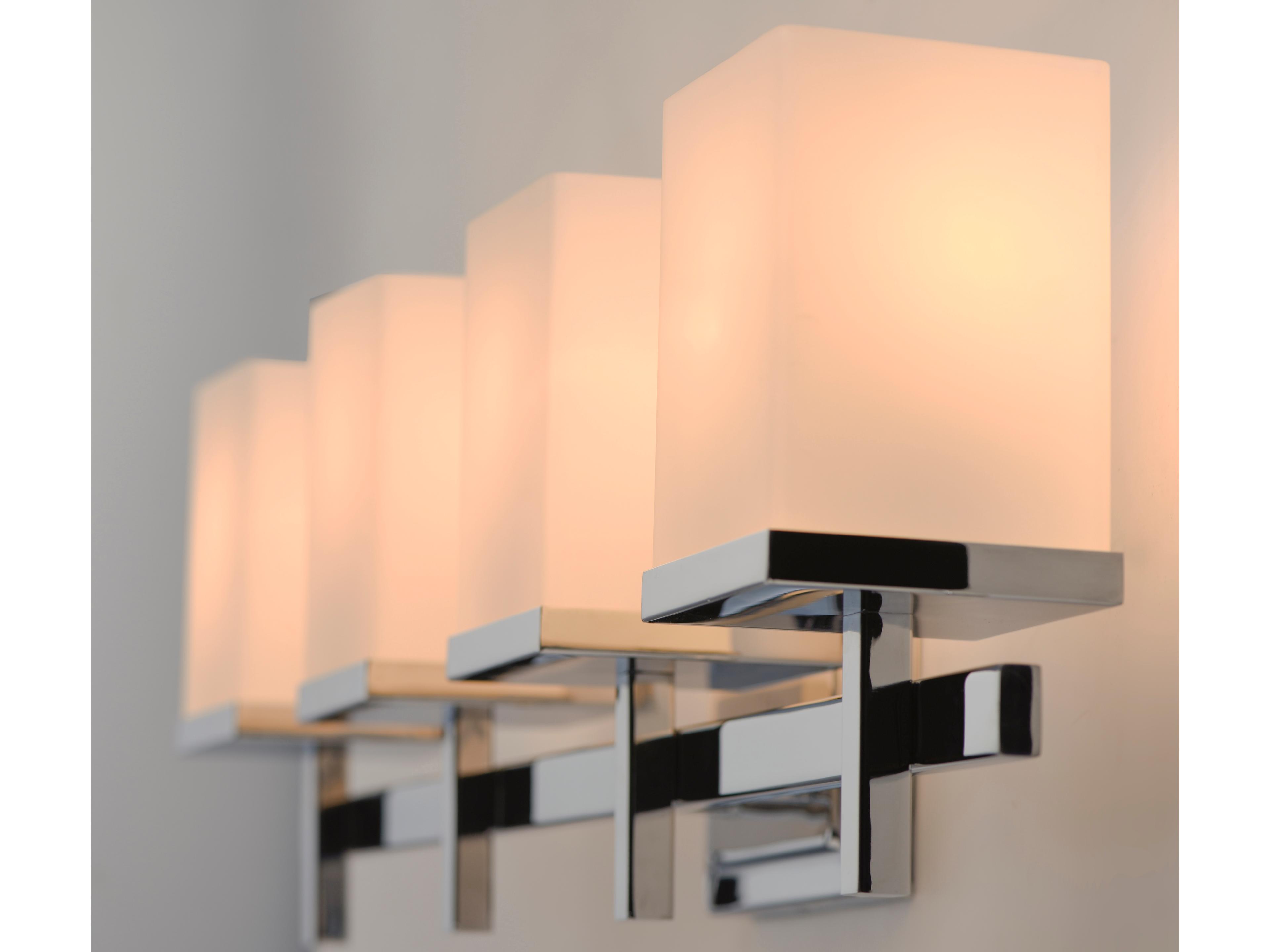 Maxim Lighting Tetra 4-Light Polished Chrome Glass Vanity Light