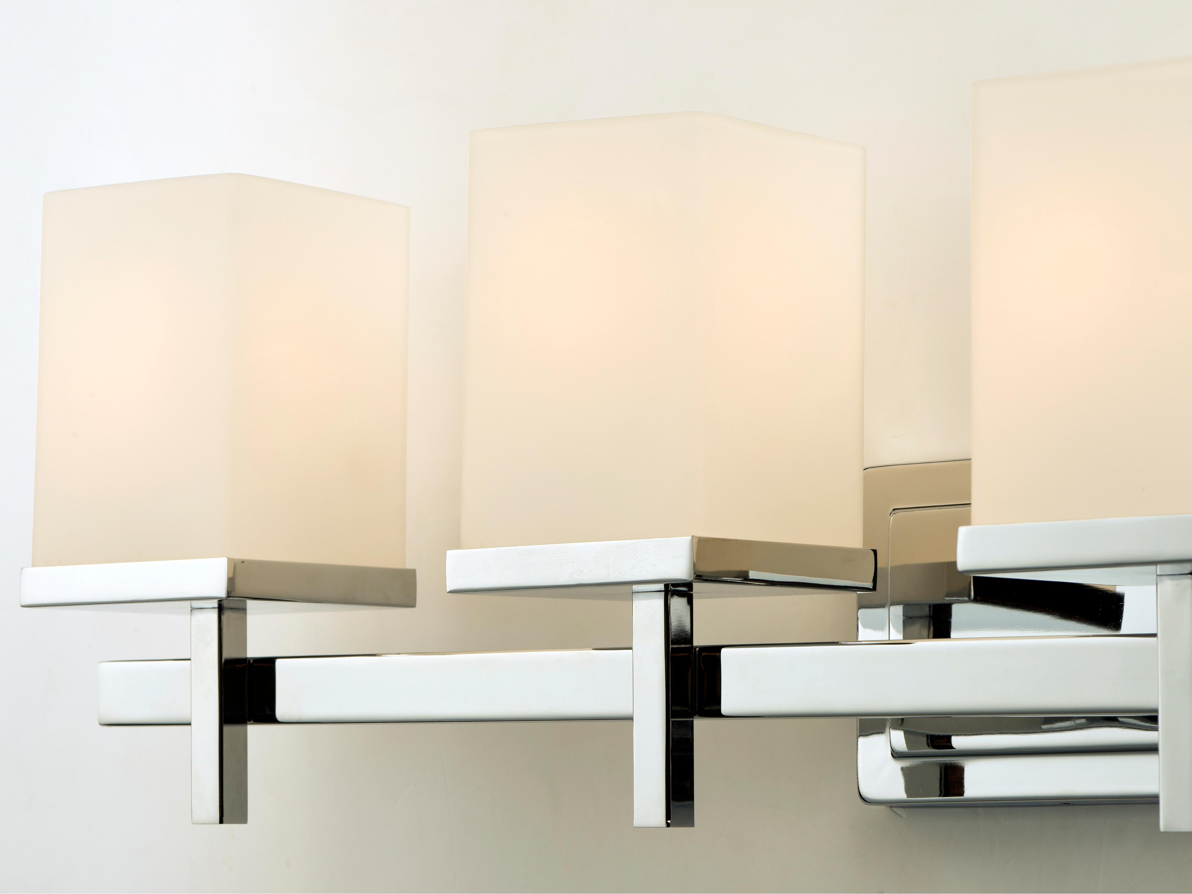 Maxim Lighting Tetra 4-Light Polished Chrome Glass Vanity Light