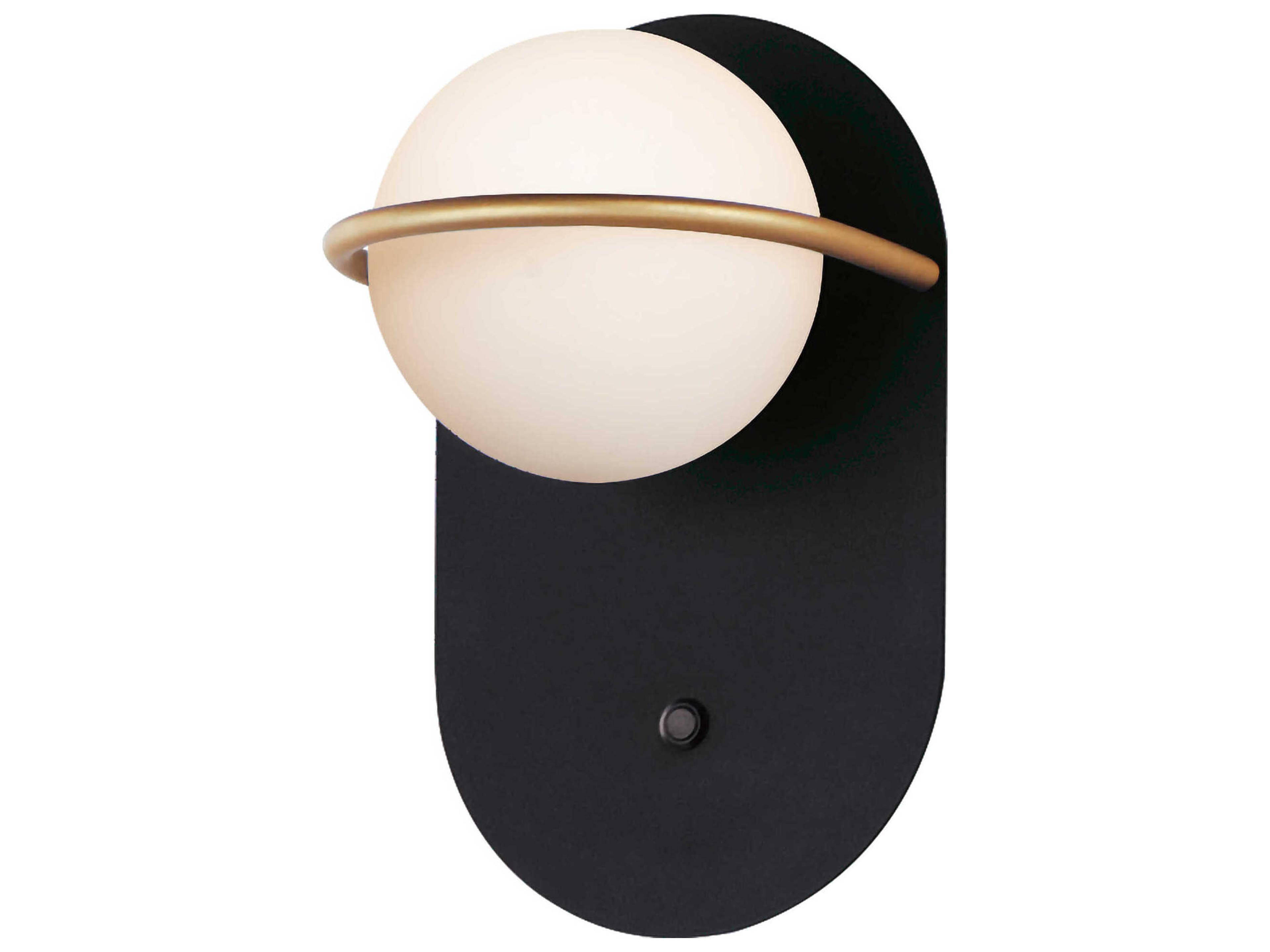 Revolve 1-Light Black Gold Wall Sconce