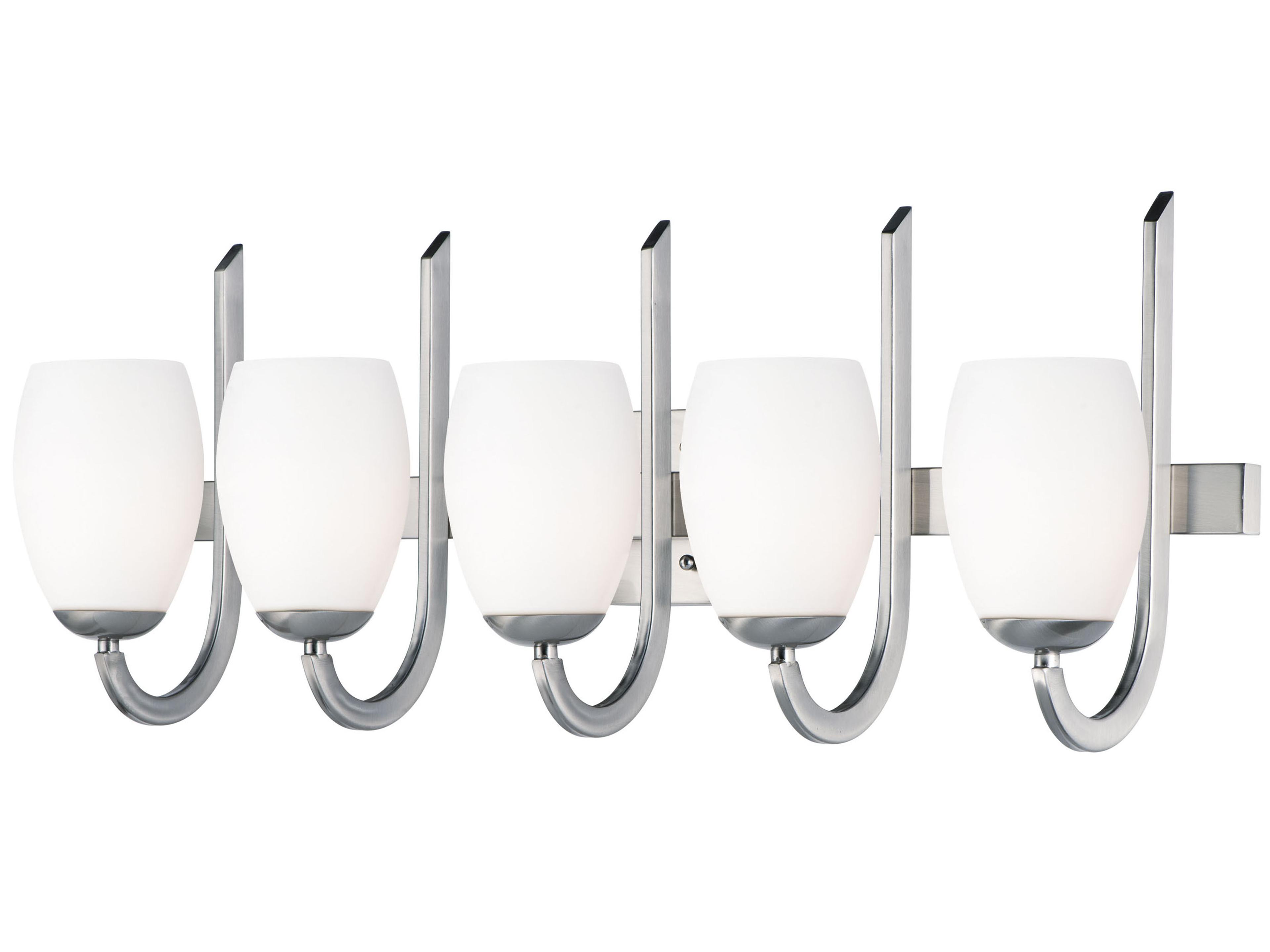 Taylor 5-Light Satin Nickel Glass Vanity Light