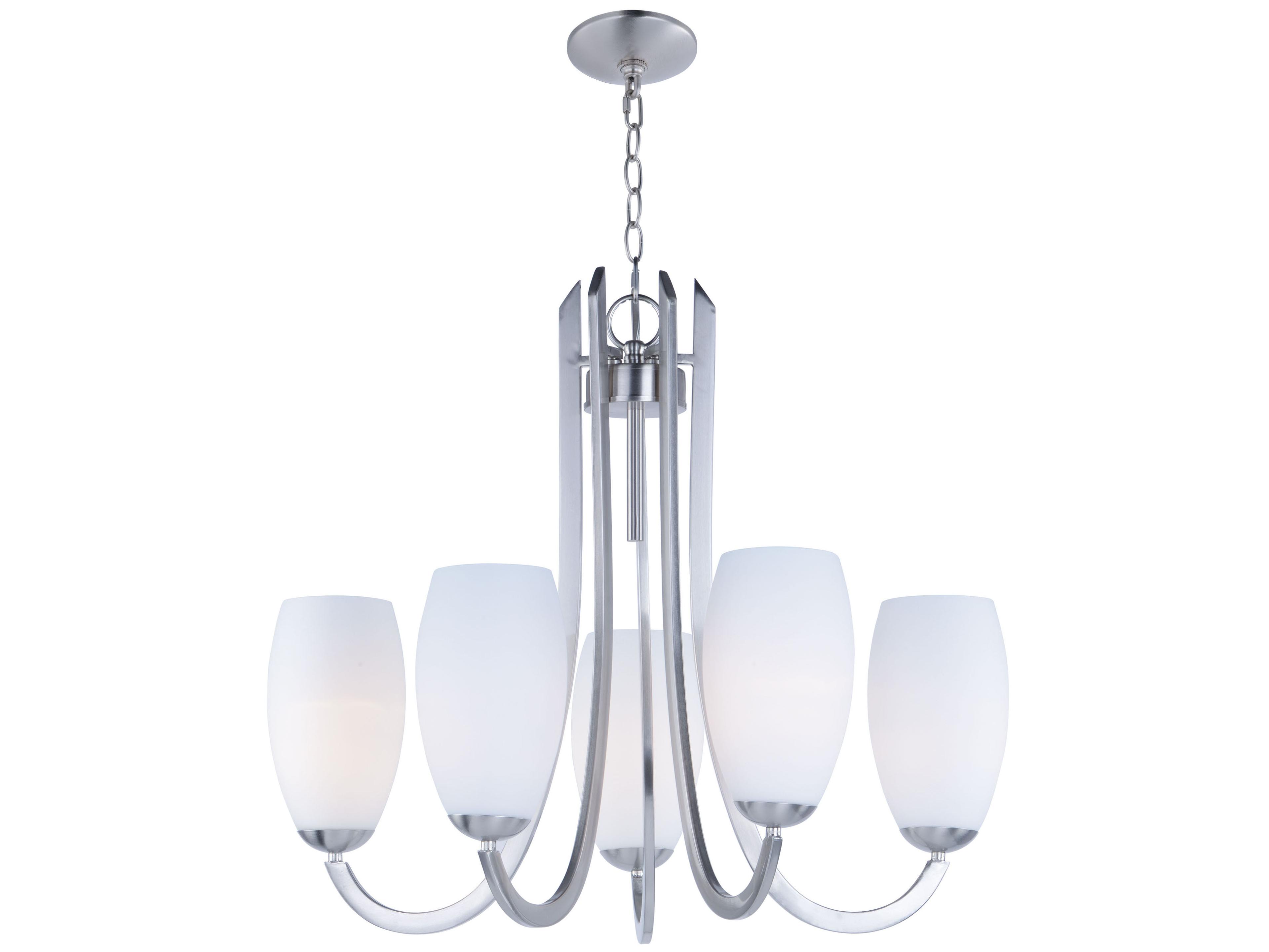 Taylor 5-Light Satin Nickel Glass Bell Chandelier