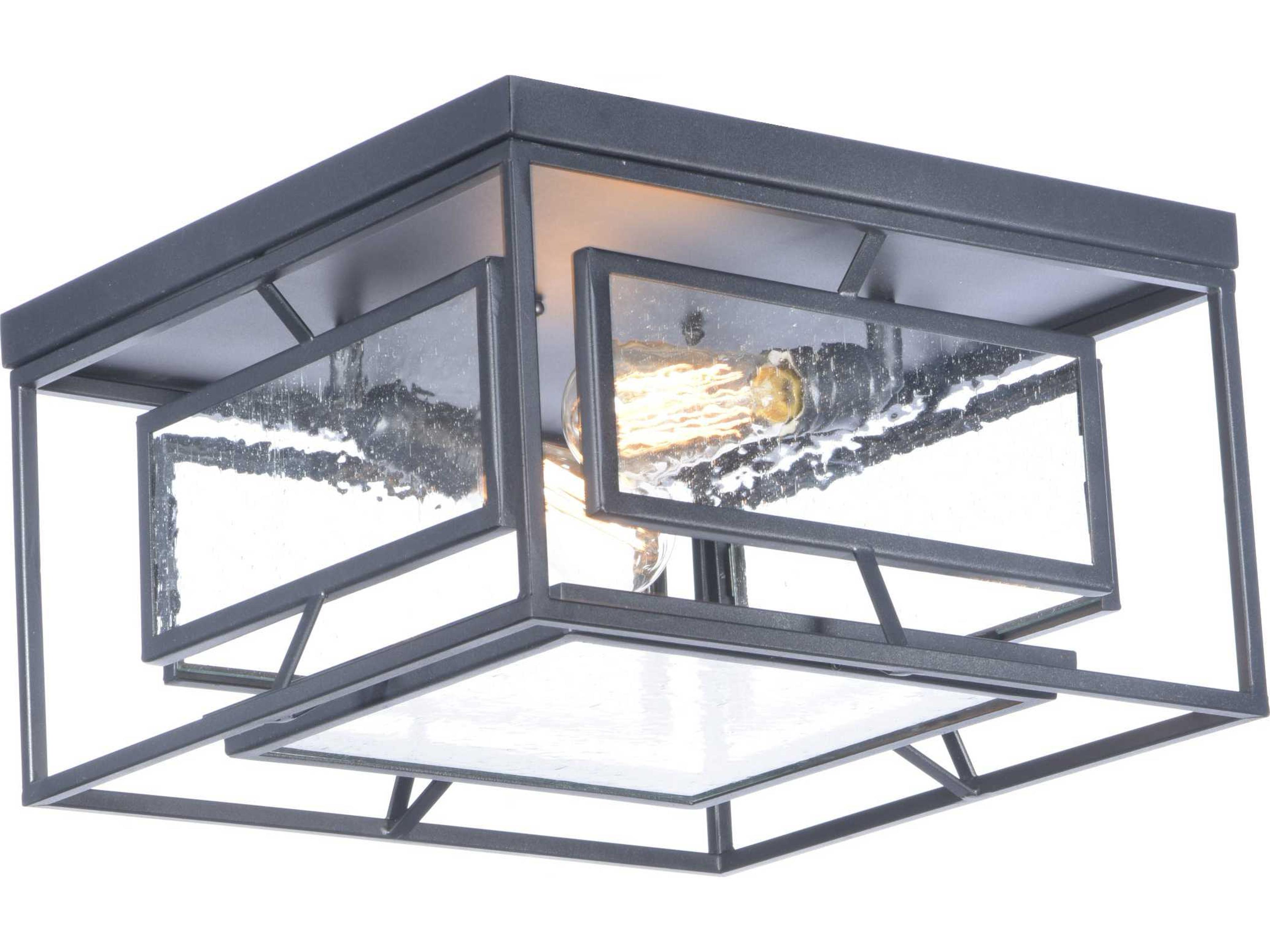 Maxim Lighting Era 2-Light Black Geometric Flush Mount