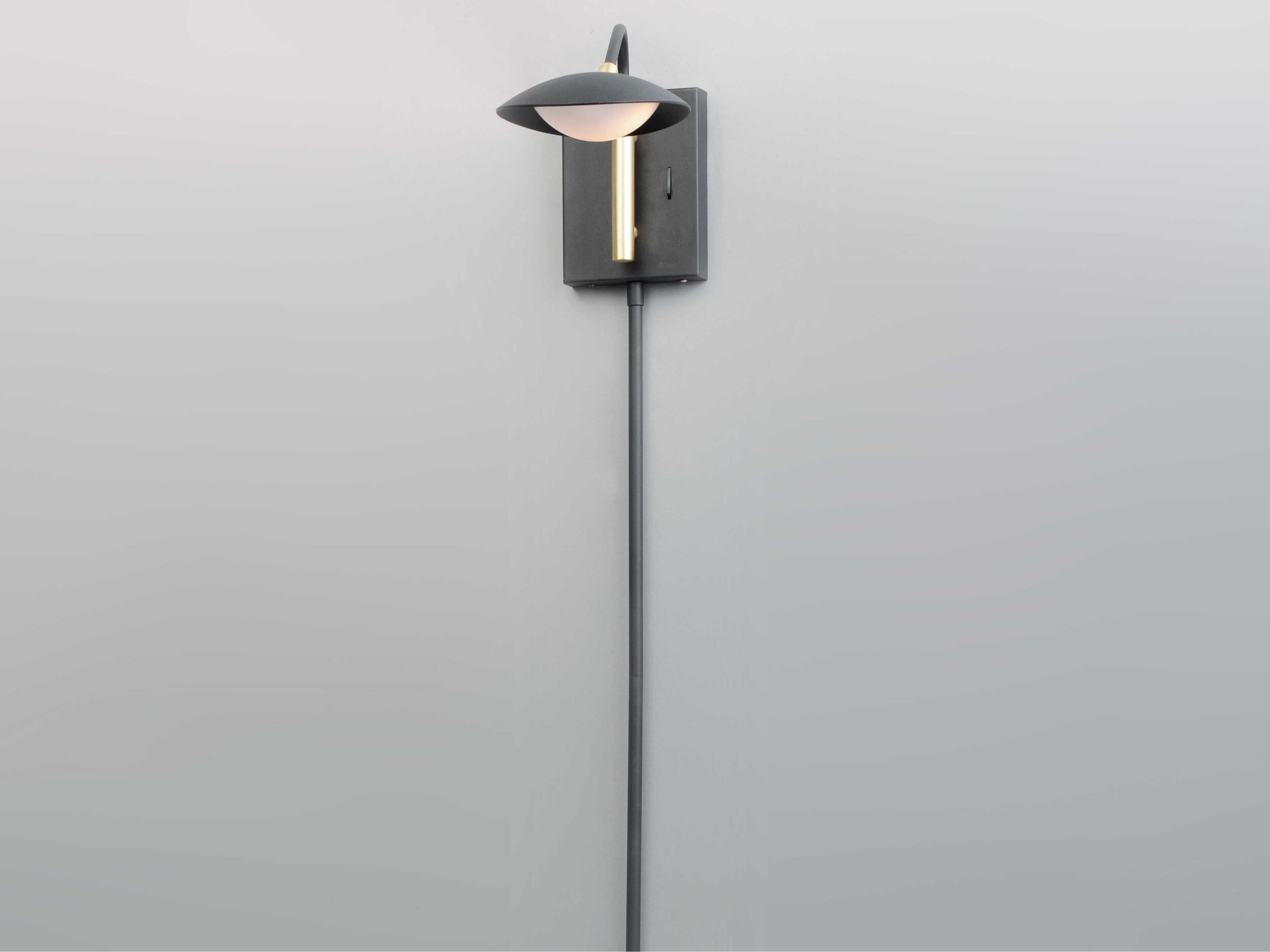 Maxim Lighting Scan 1-Light Black Satin Brass LED Wall Sconce