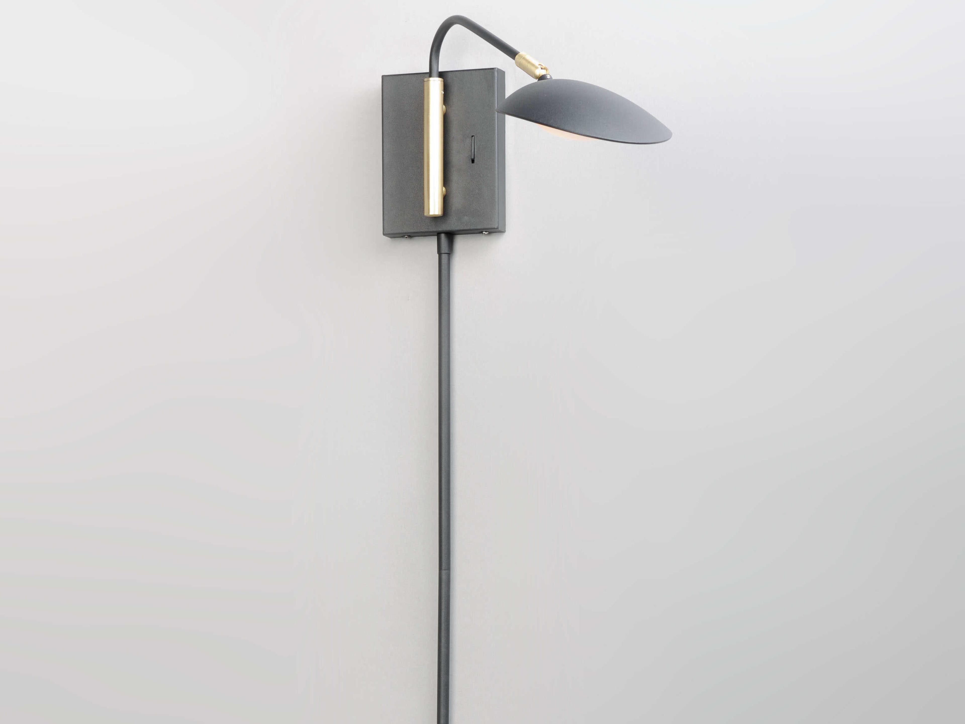 Maxim Lighting Scan 1-Light Black Satin Brass LED Wall Sconce