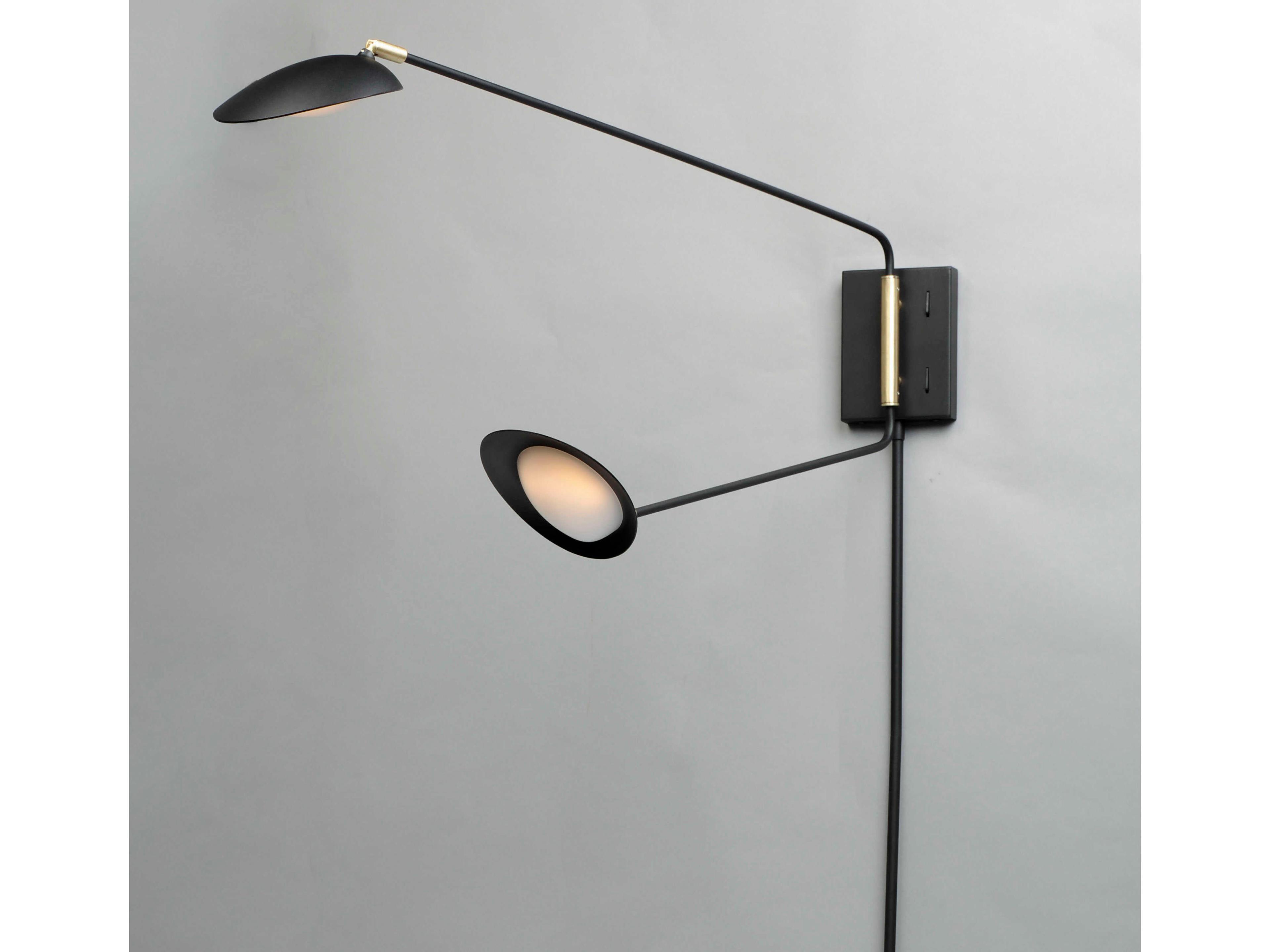 Maxim Lighting Scan 2-Light Black Satin Brass LED Wall Sconce