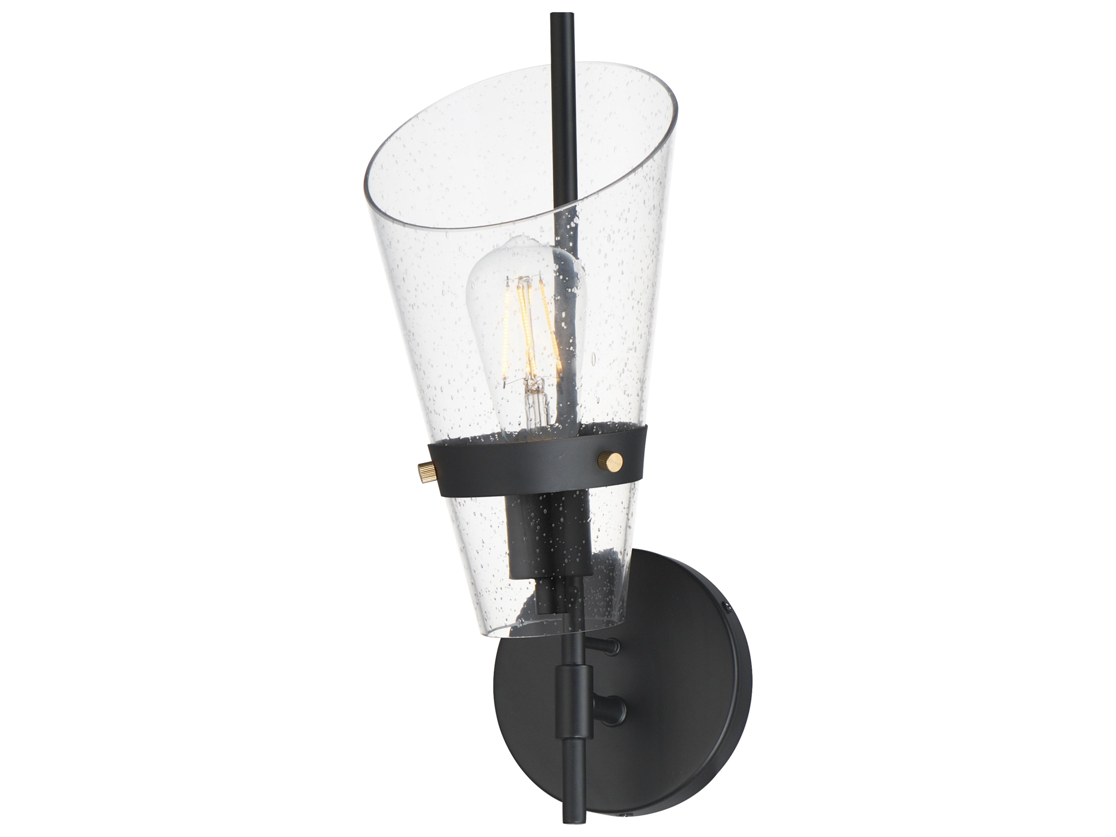 Finch 1-Light Dark Bronze Antique Brass Black Wall Sconce