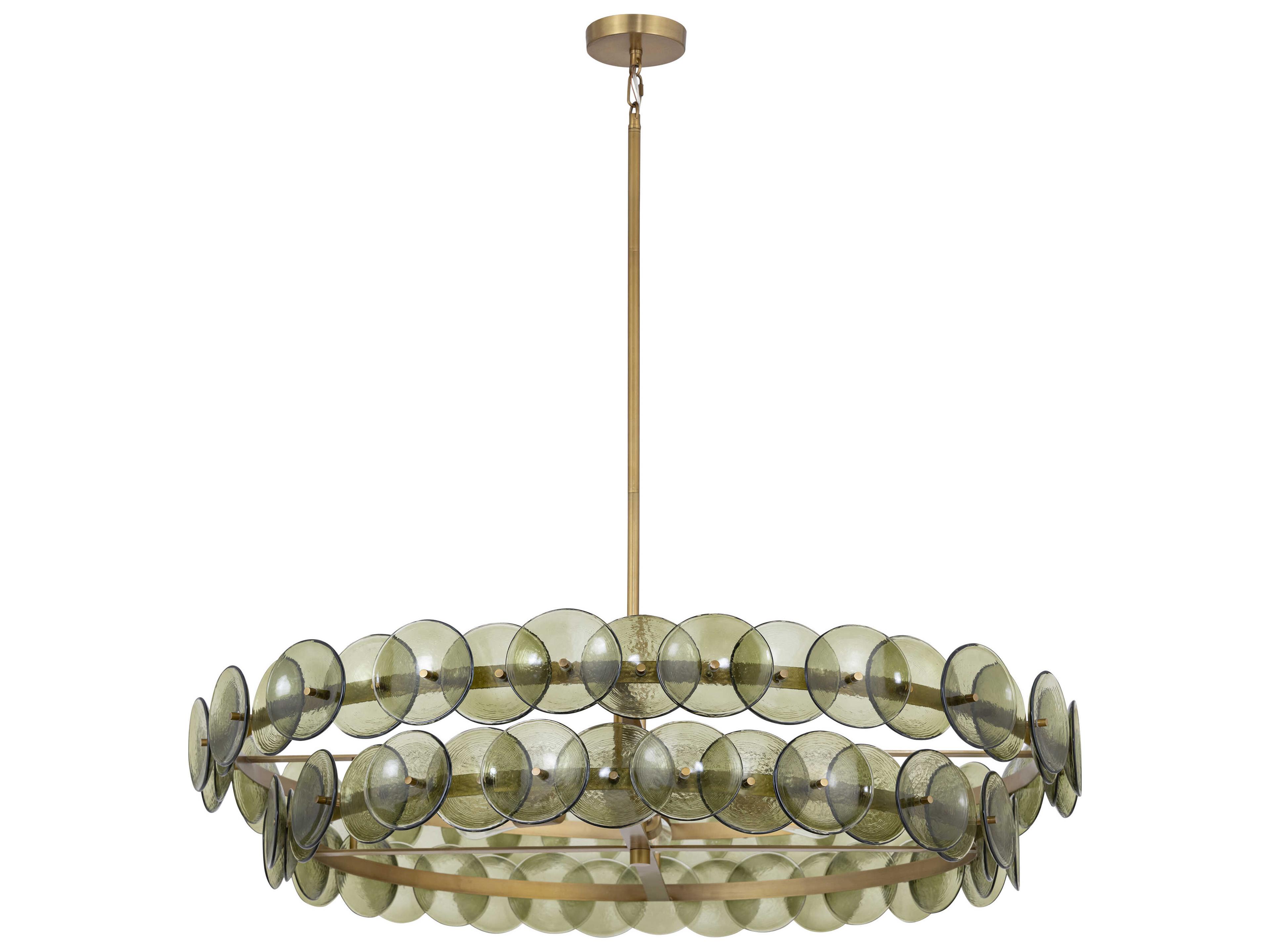 Maxim Lighting Loren 8-Light Weathered Brass Green Round Chandelier