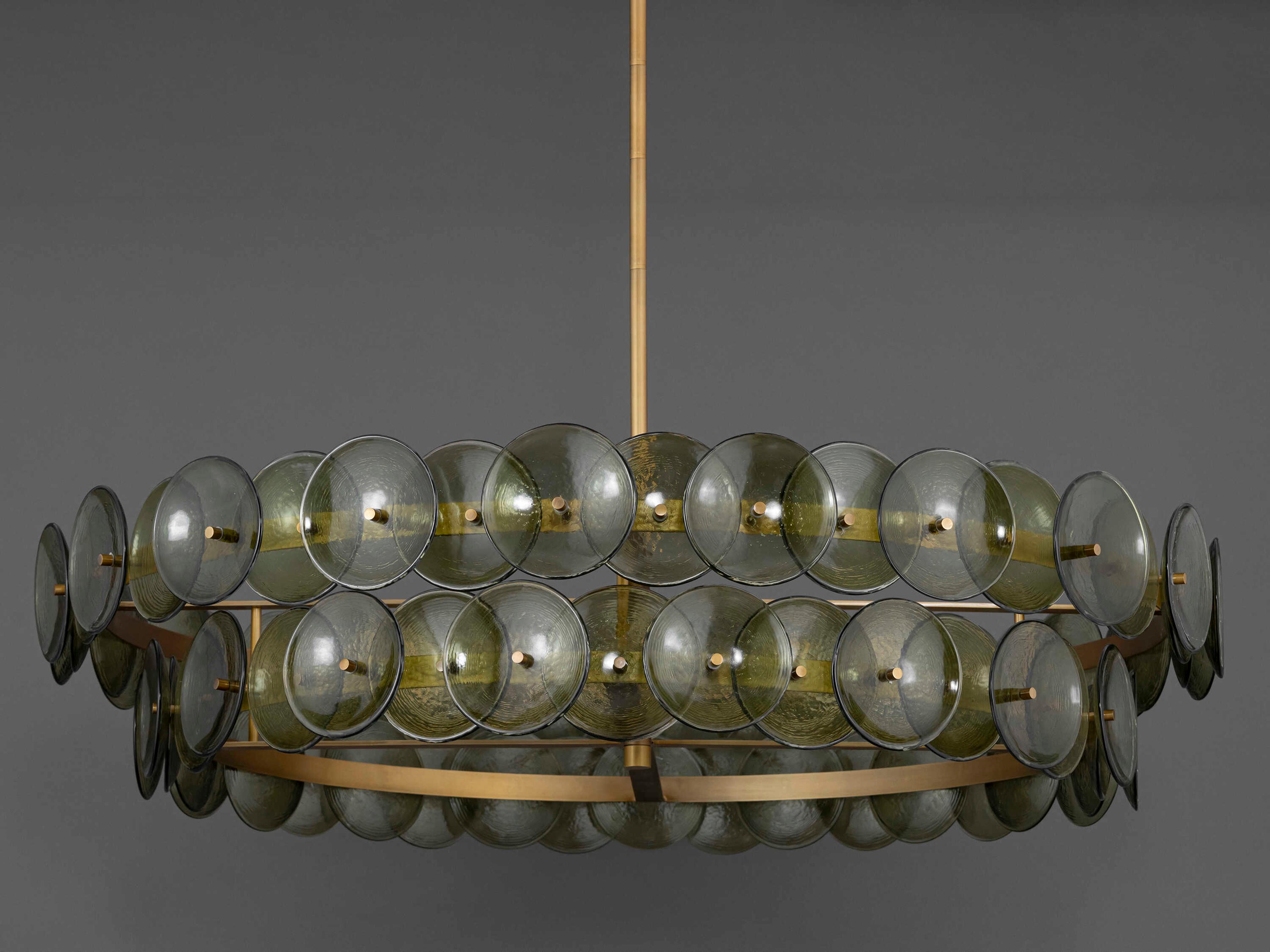 Maxim Lighting Loren 8-Light Weathered Brass Green Round Chandelier