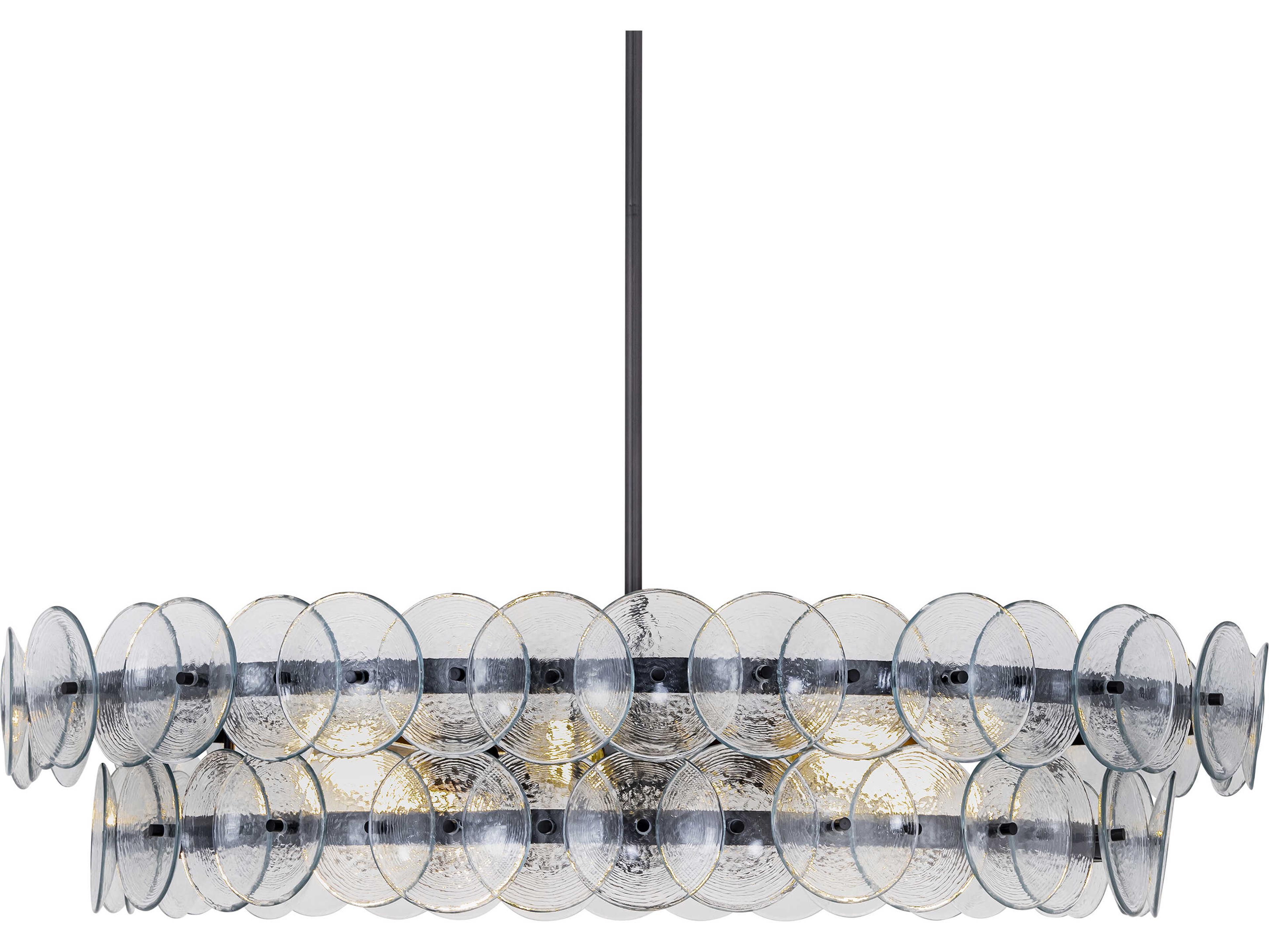 Maxim Lighting Loren 8-Light Gunmetal Clear Round Chandelier