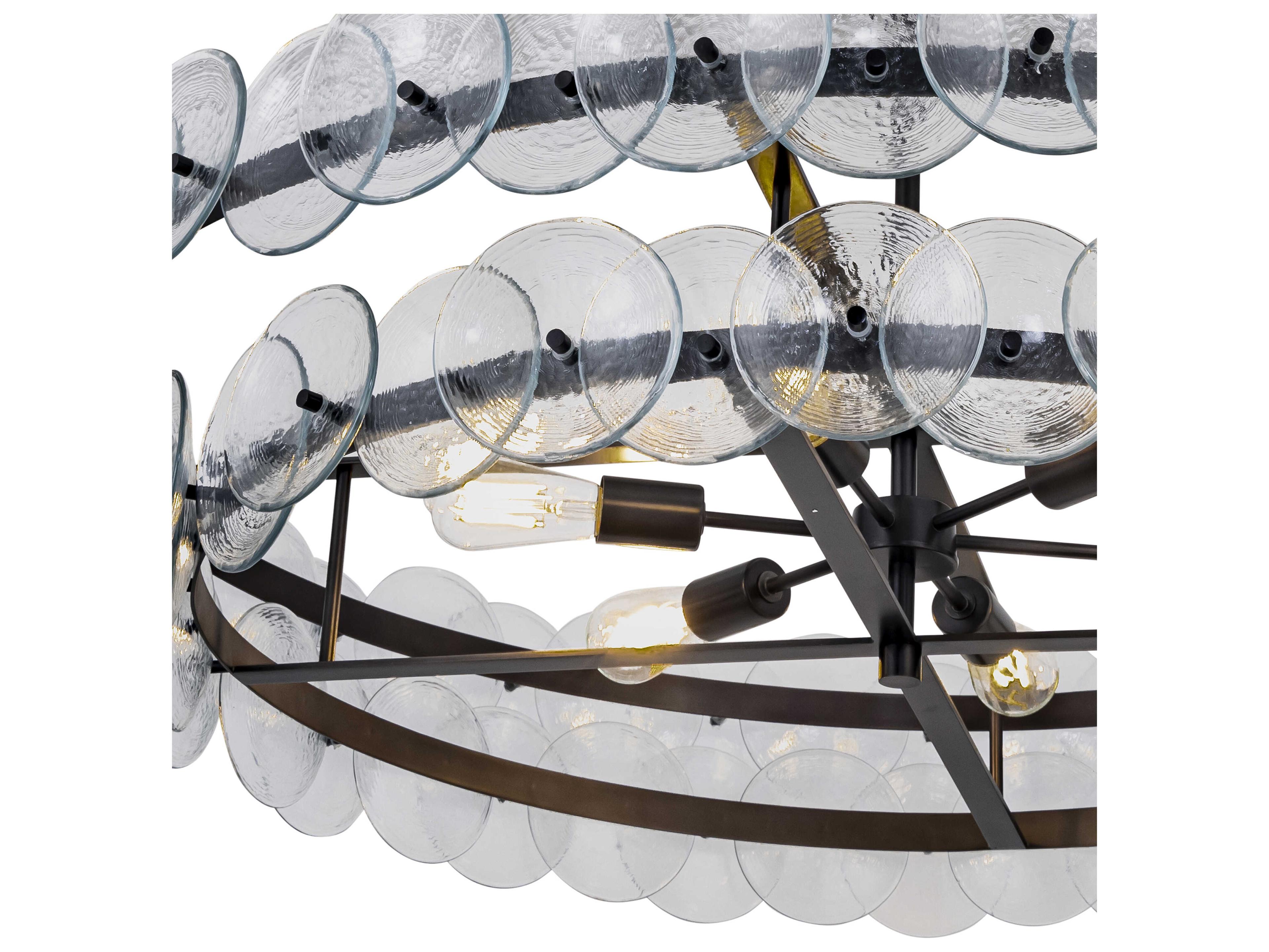 Maxim Lighting Loren 8-Light Gunmetal Clear Round Chandelier