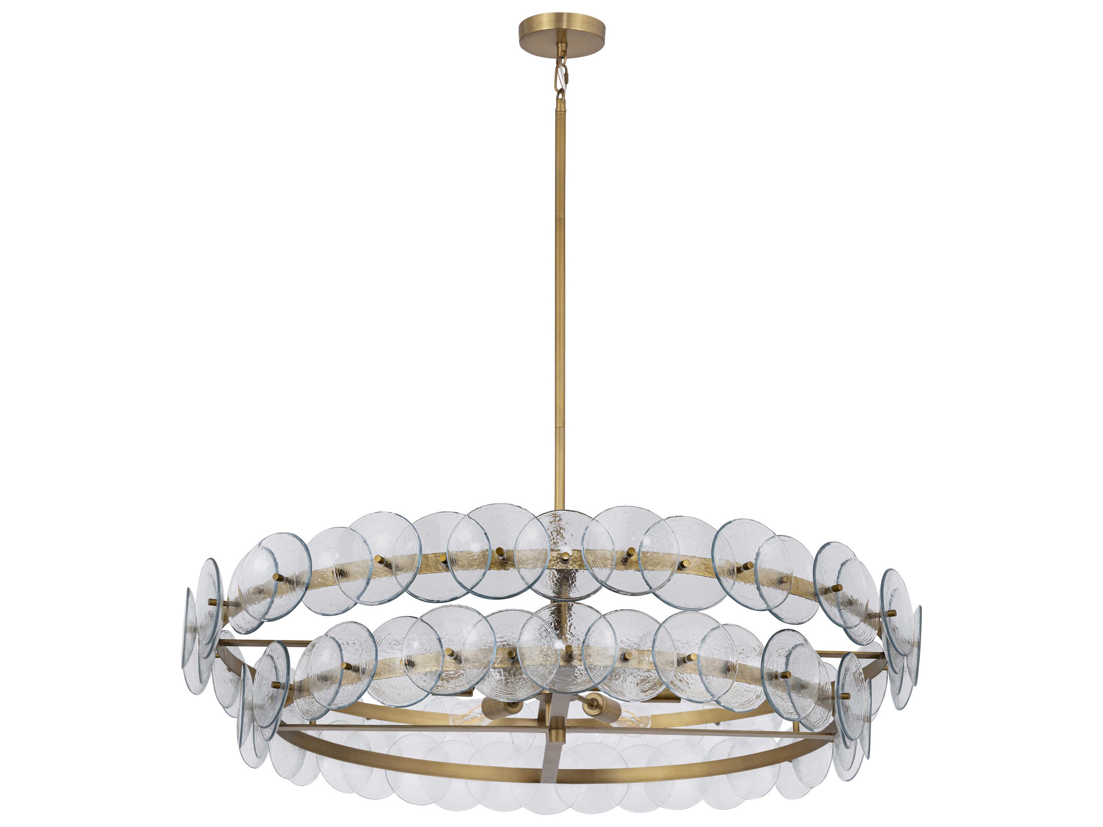 Maxim Lighting Loren 8-Light Weathered Brass Clear Round Chandelier