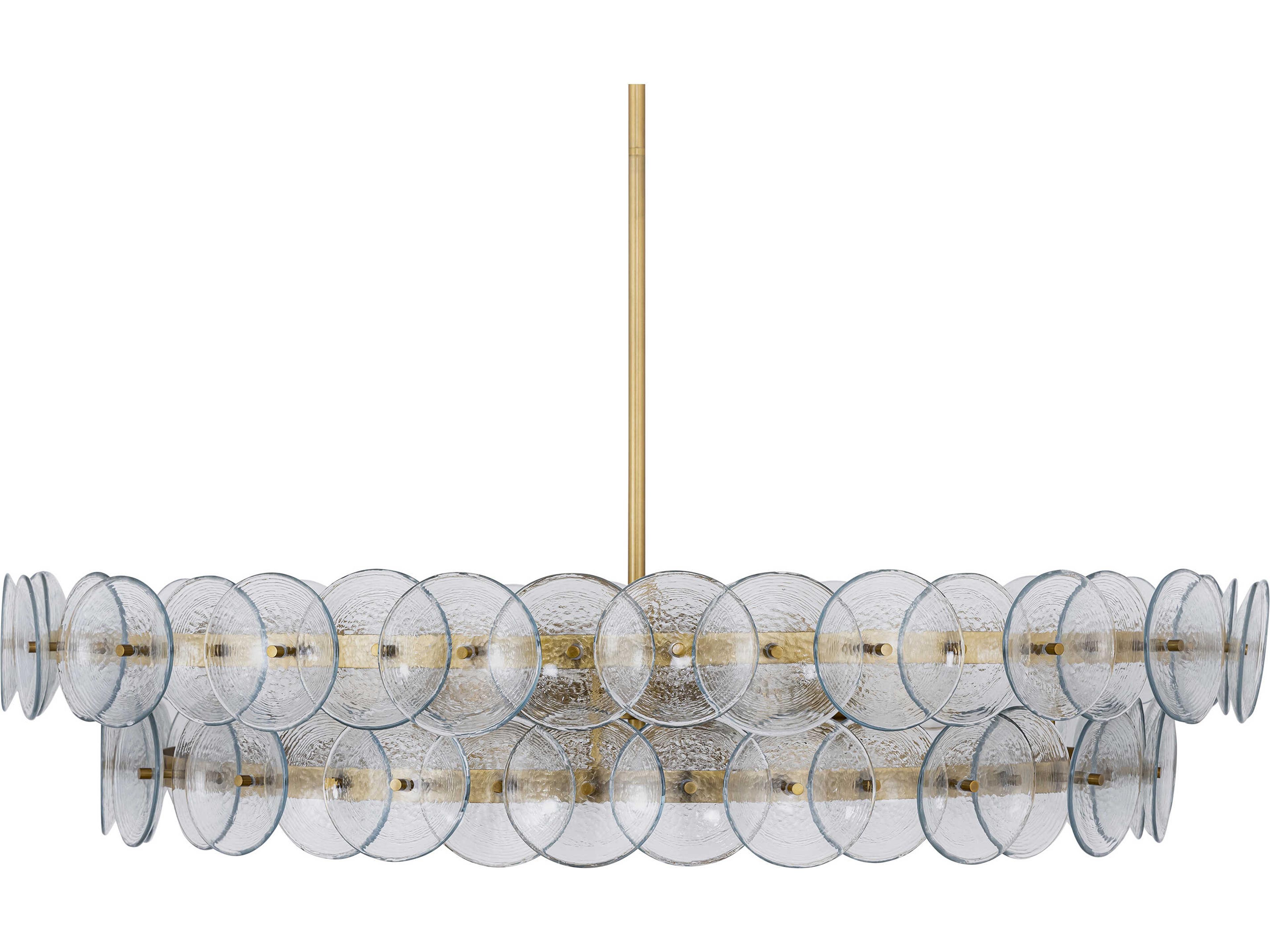 Maxim Lighting Loren 8-Light Weathered Brass Clear Round Chandelier