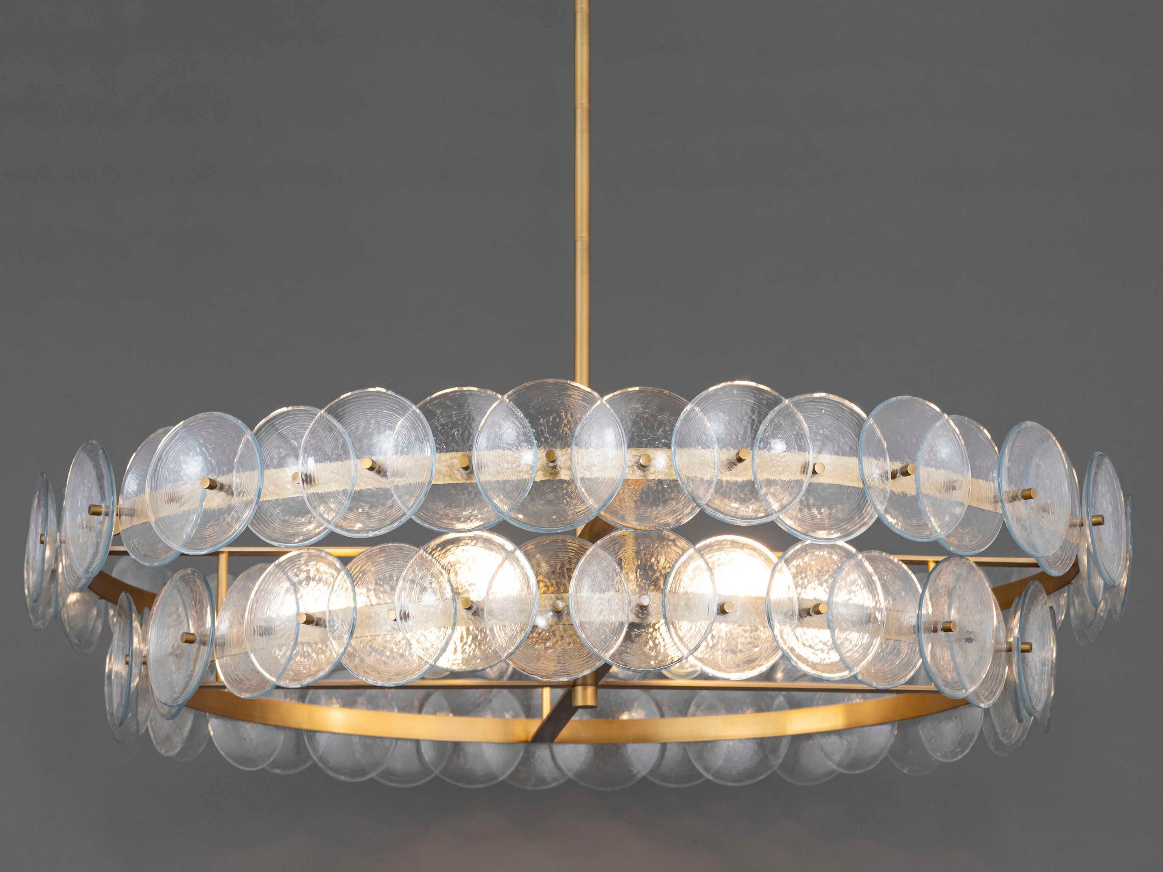 Maxim Lighting Loren 8-Light Weathered Brass Clear Round Chandelier