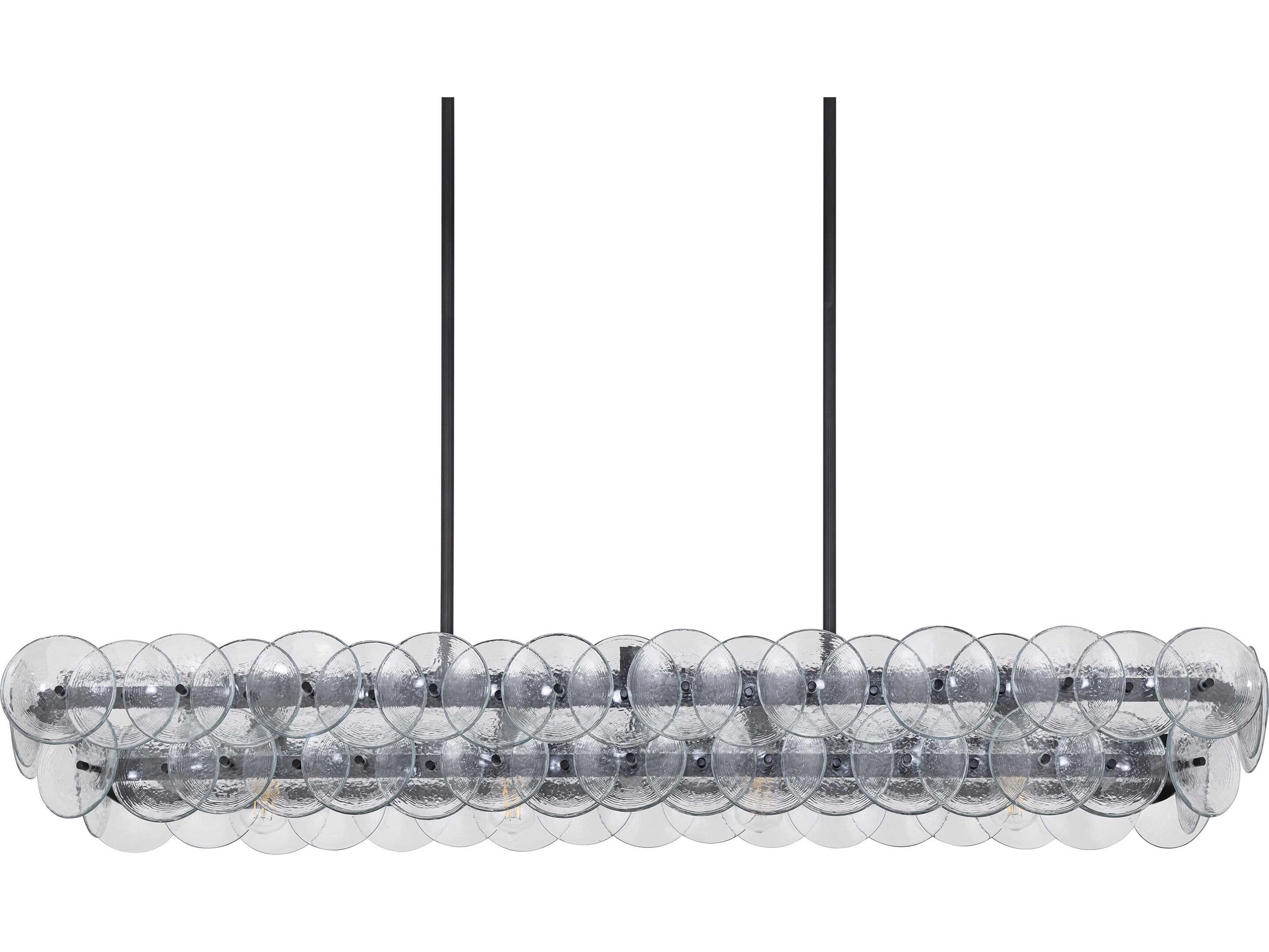 Maxim Lighting Loren 5-Light Gunmetal Clear Linear Island Pendant