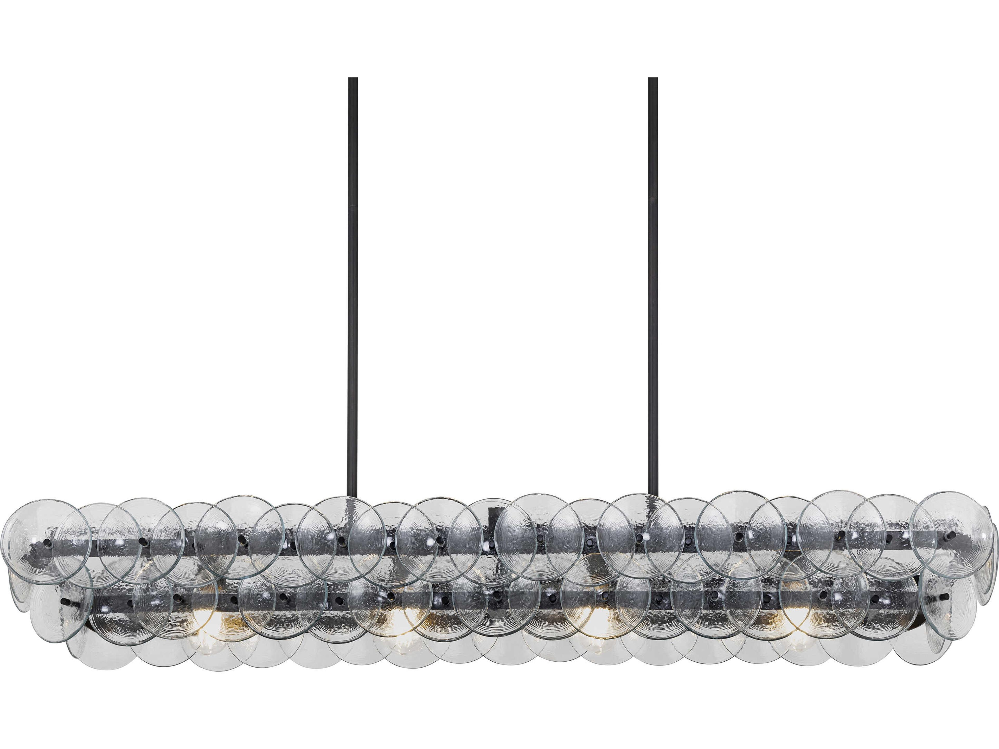 Maxim Lighting Loren 5-Light Gunmetal Clear Linear Island Pendant