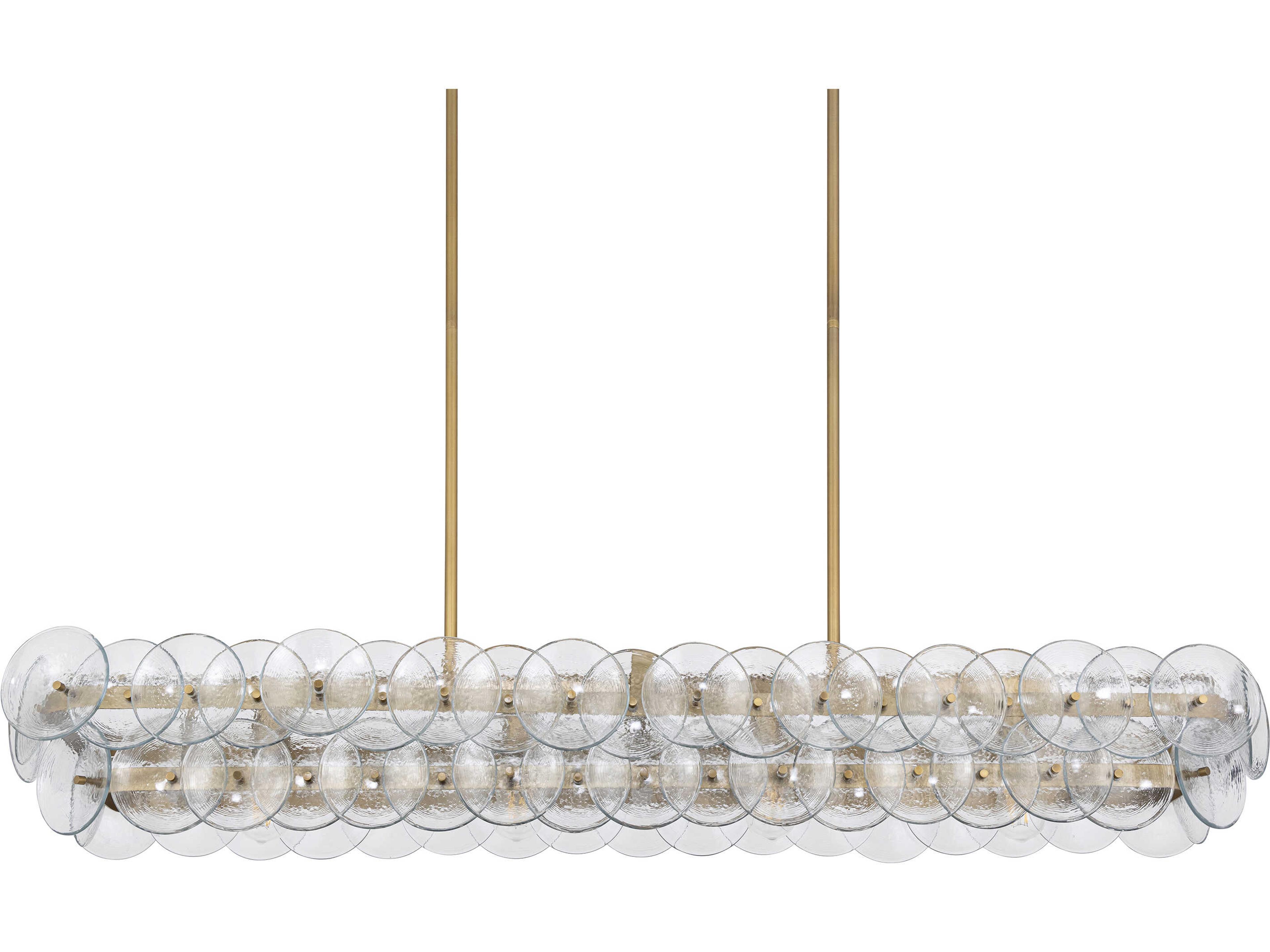 Maxim Lighting Loren 5-Light Weathered Brass Clear Linear Island Pendant