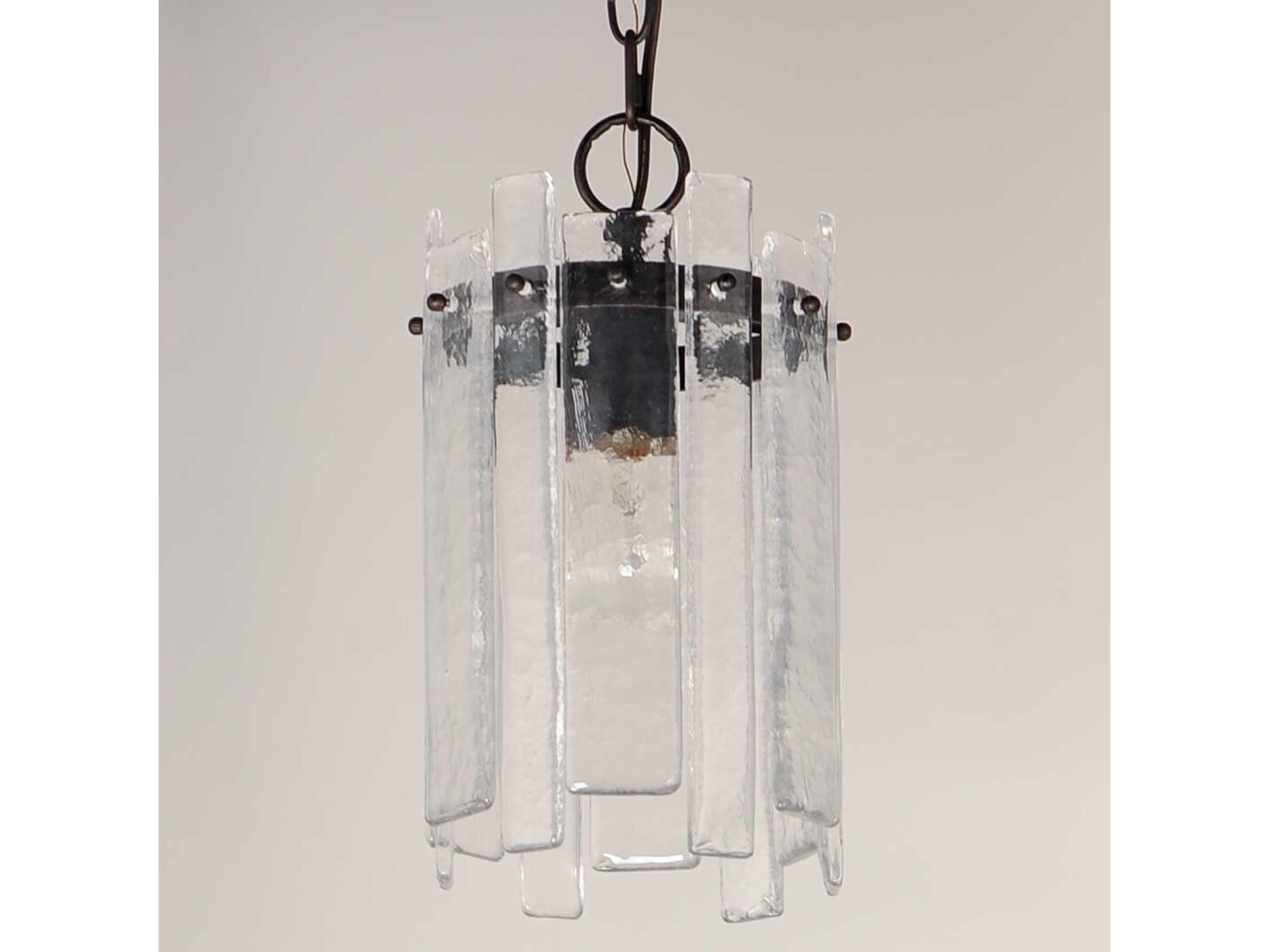 Maxim Lighting Warren 1-Light Dark Bronze Clear Glass Cylinder Mini Pendant