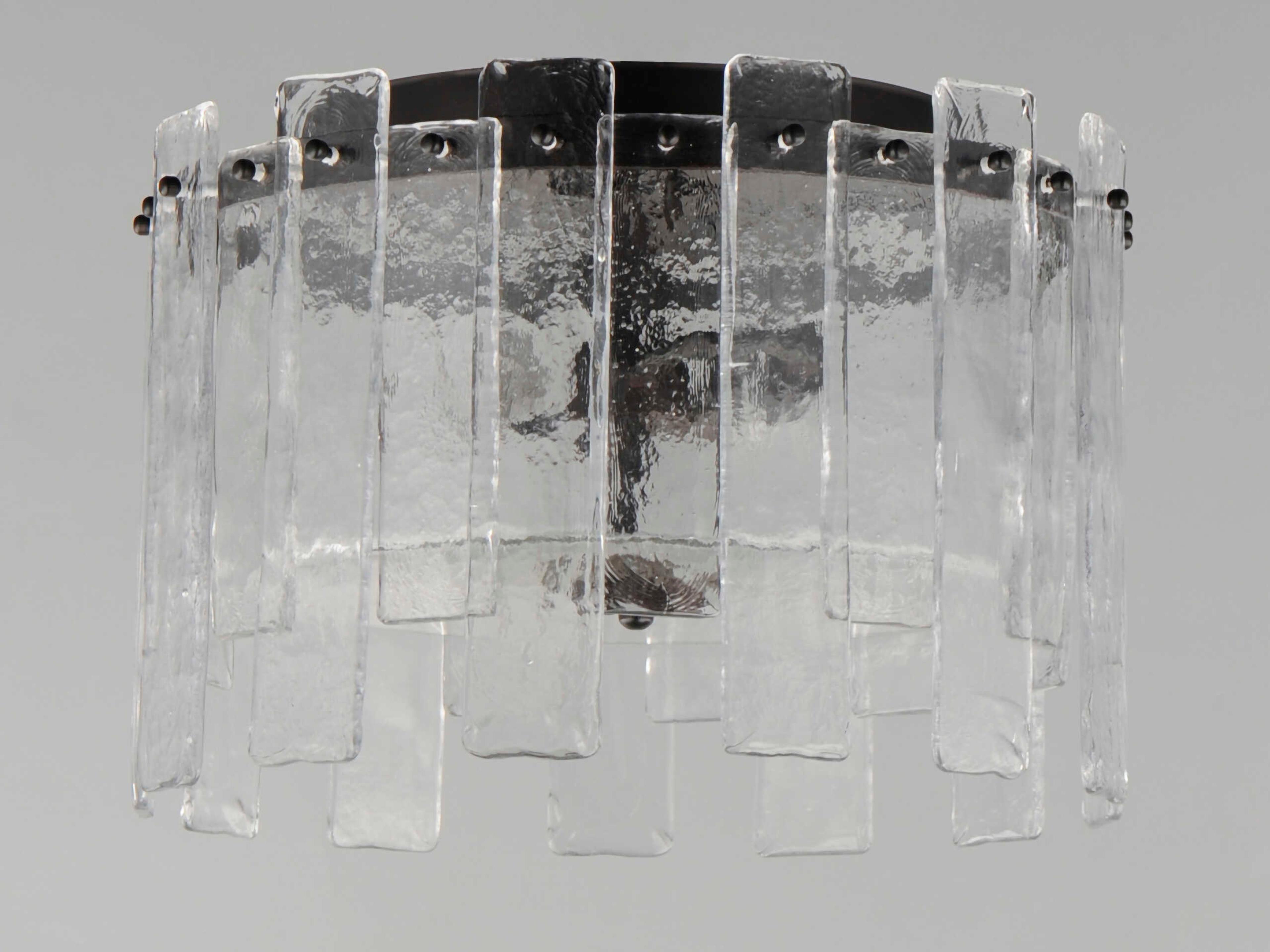 Maxim Lighting Warren 2-Light Dark Bronze Drum Flush Mount