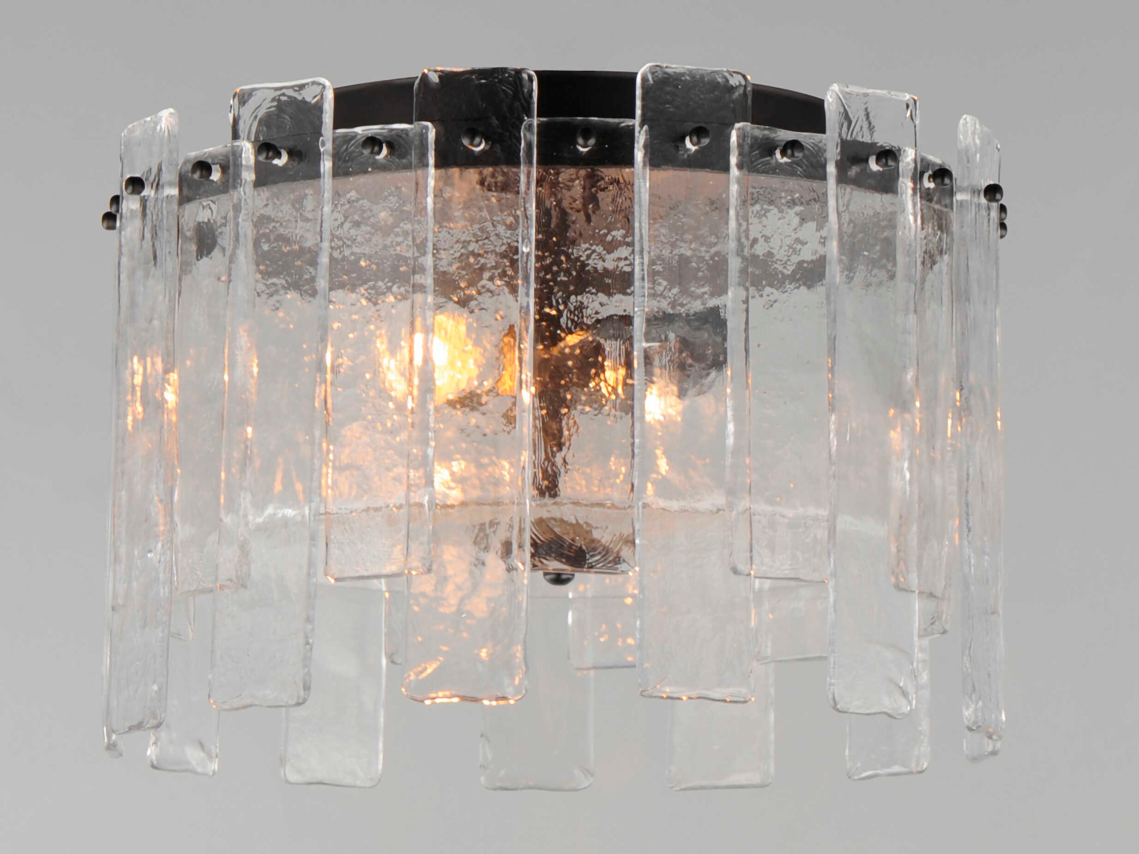 Maxim Lighting Warren 2-Light Dark Bronze Drum Flush Mount