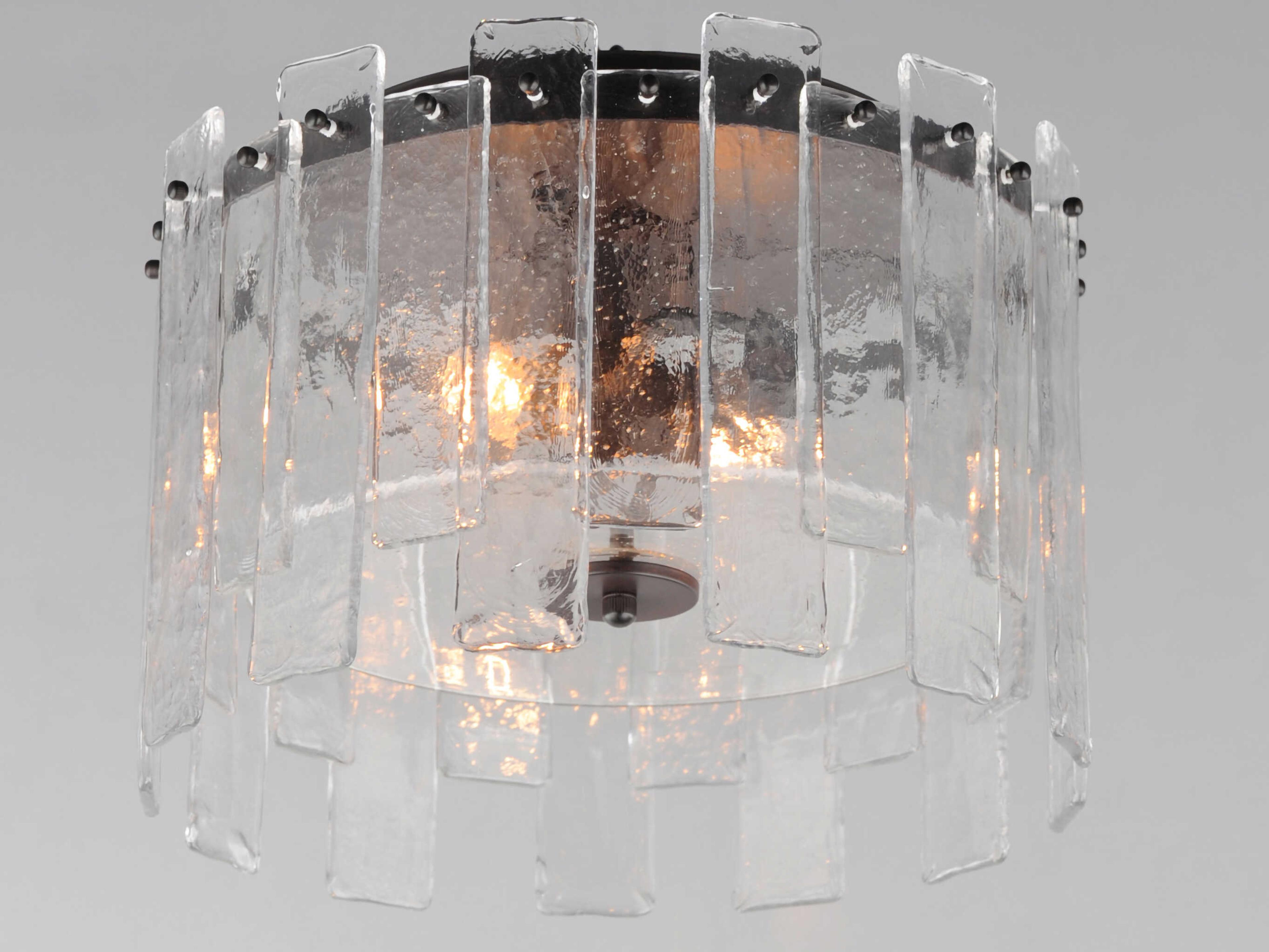 Maxim Lighting Warren 2-Light Dark Bronze Drum Flush Mount