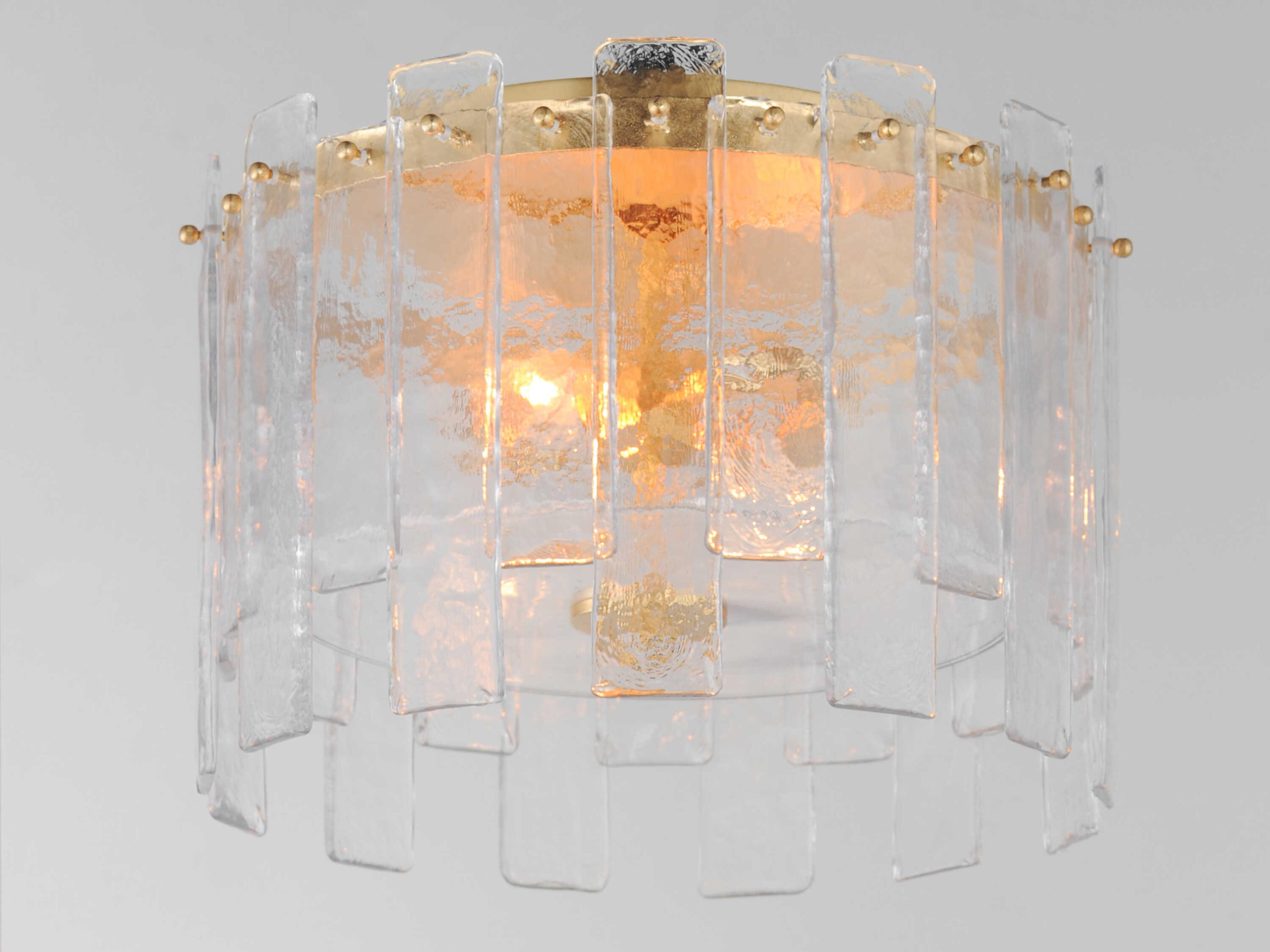 Maxim Lighting Warren 2-Light Gold Leaf Round Flush Mount