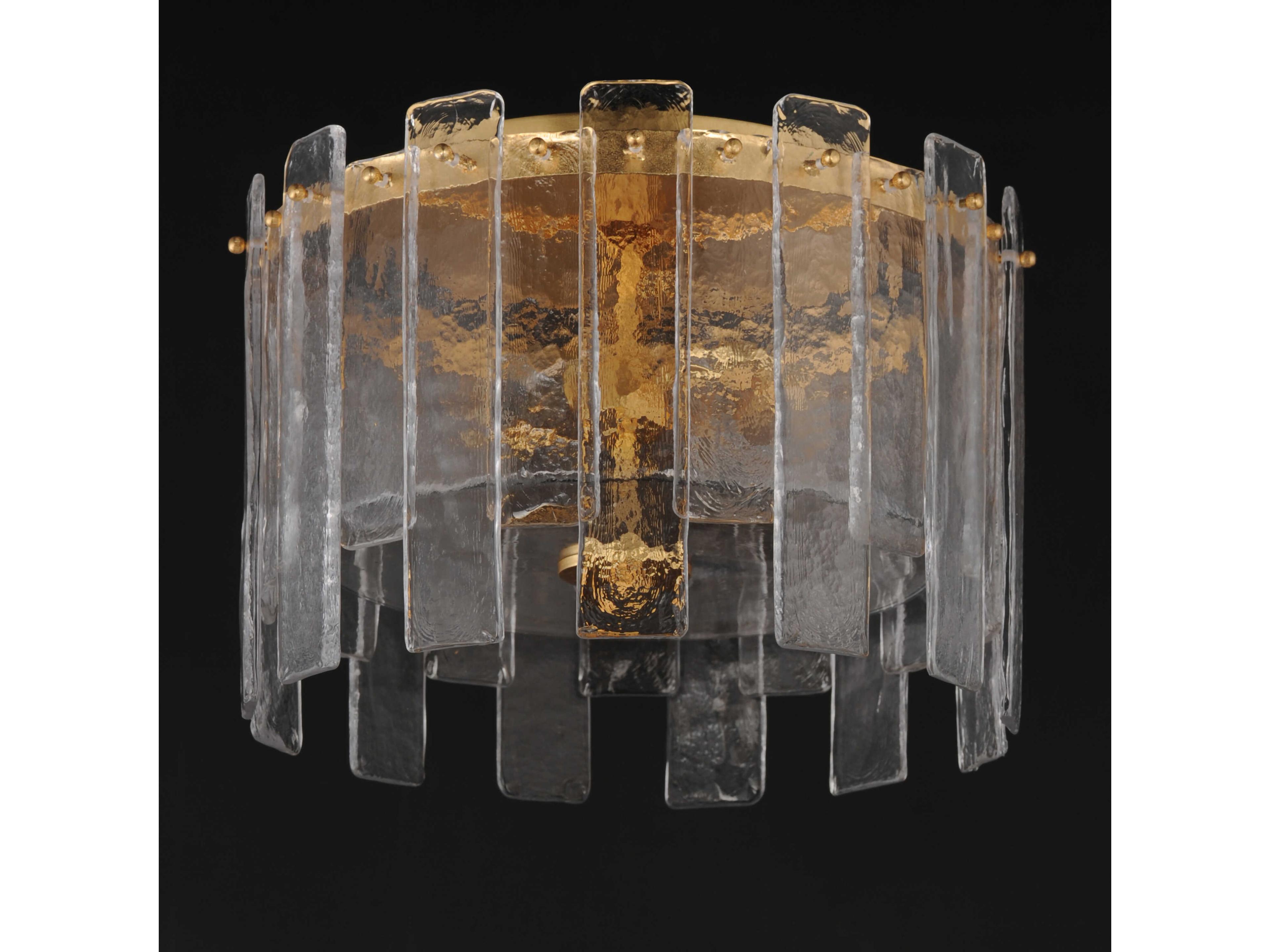 Maxim Lighting Warren 2-Light Gold Leaf Round Flush Mount