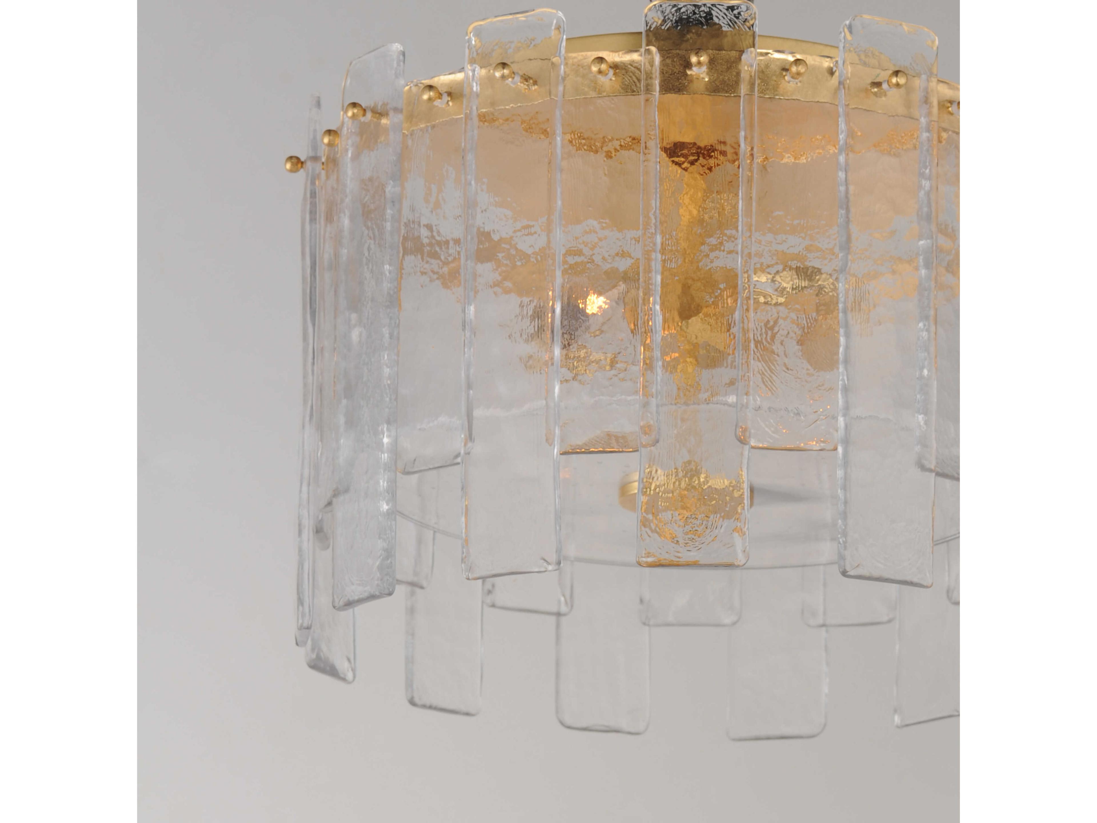 Maxim Lighting Warren 2-Light Gold Leaf Round Flush Mount