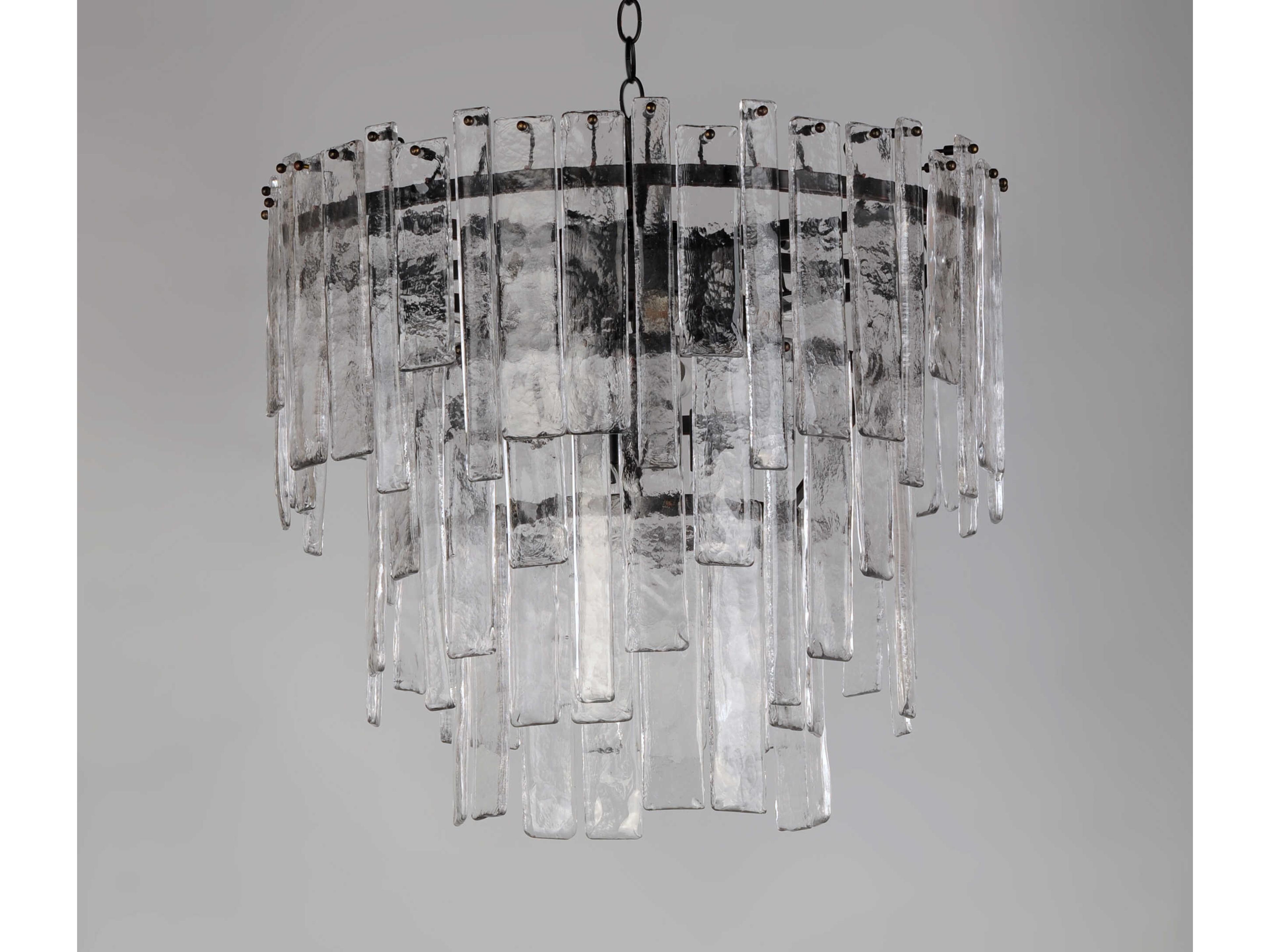 Maxim Lighting Warren 9-Light Dark Bronze Clear Glass Tiered Chandelier