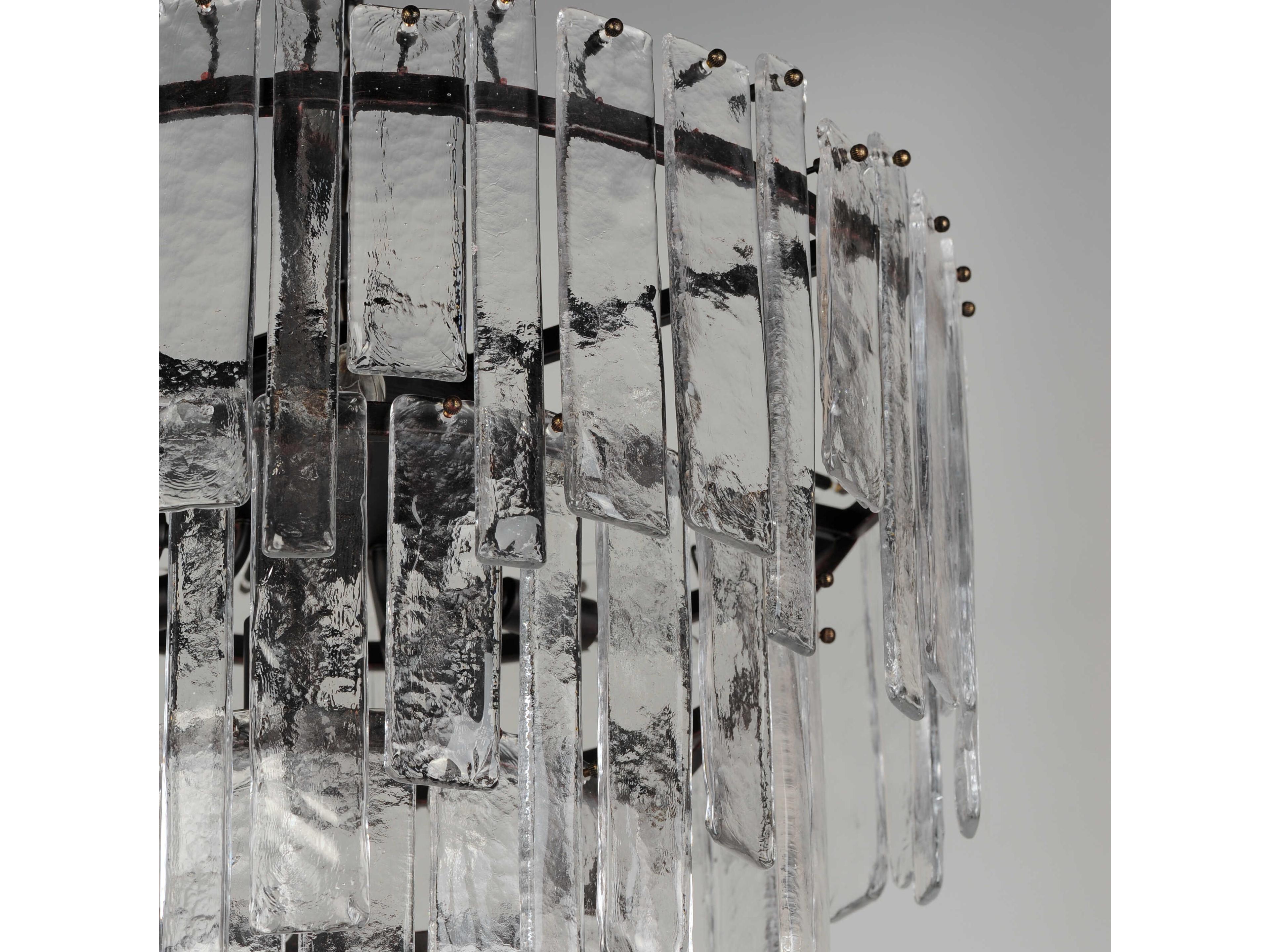 Maxim Lighting Warren 9-Light Dark Bronze Clear Glass Tiered Chandelier