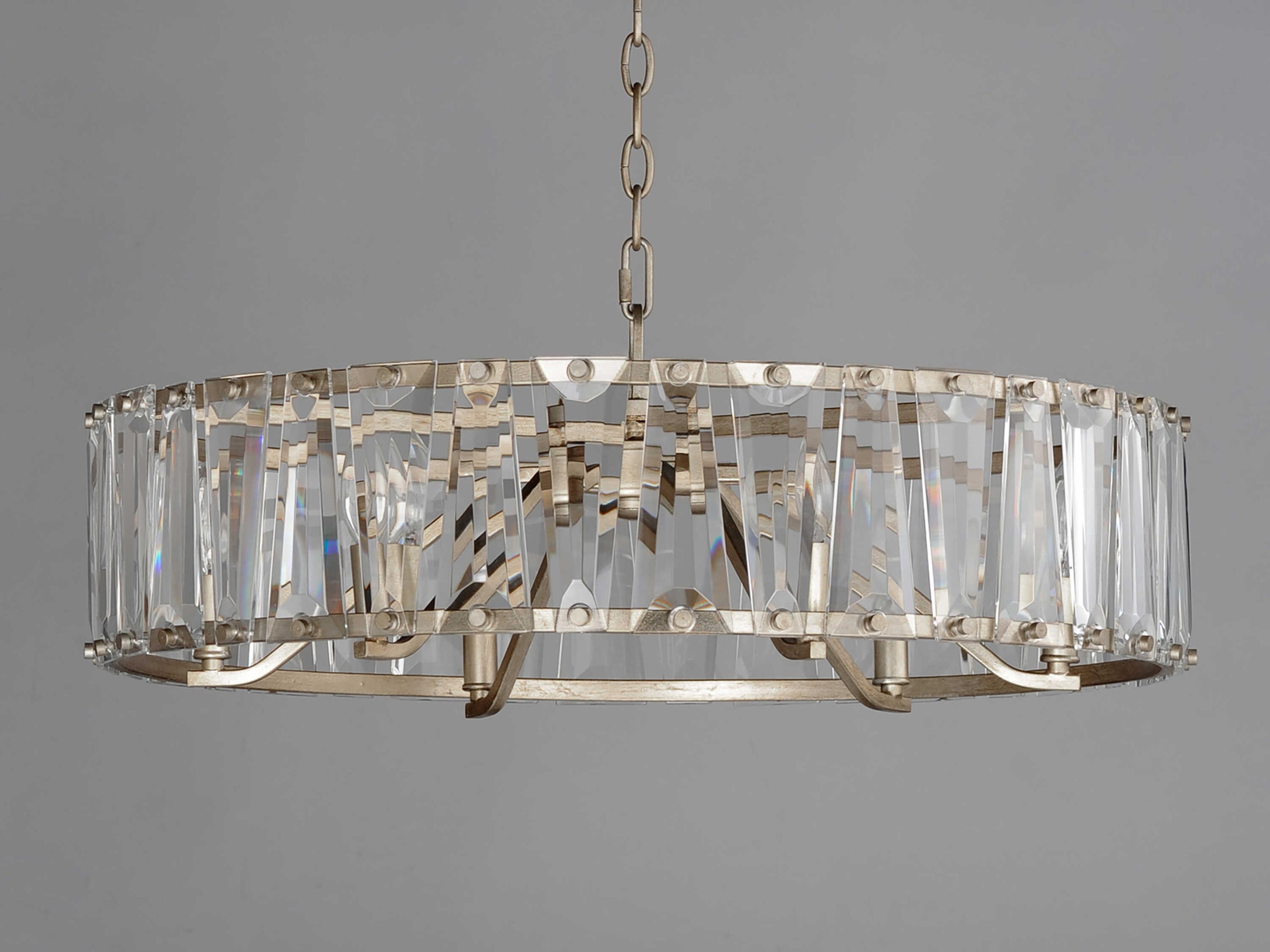 Maxim Lighting Odeon 6-Light Golden Silver Candelabra Chandelier