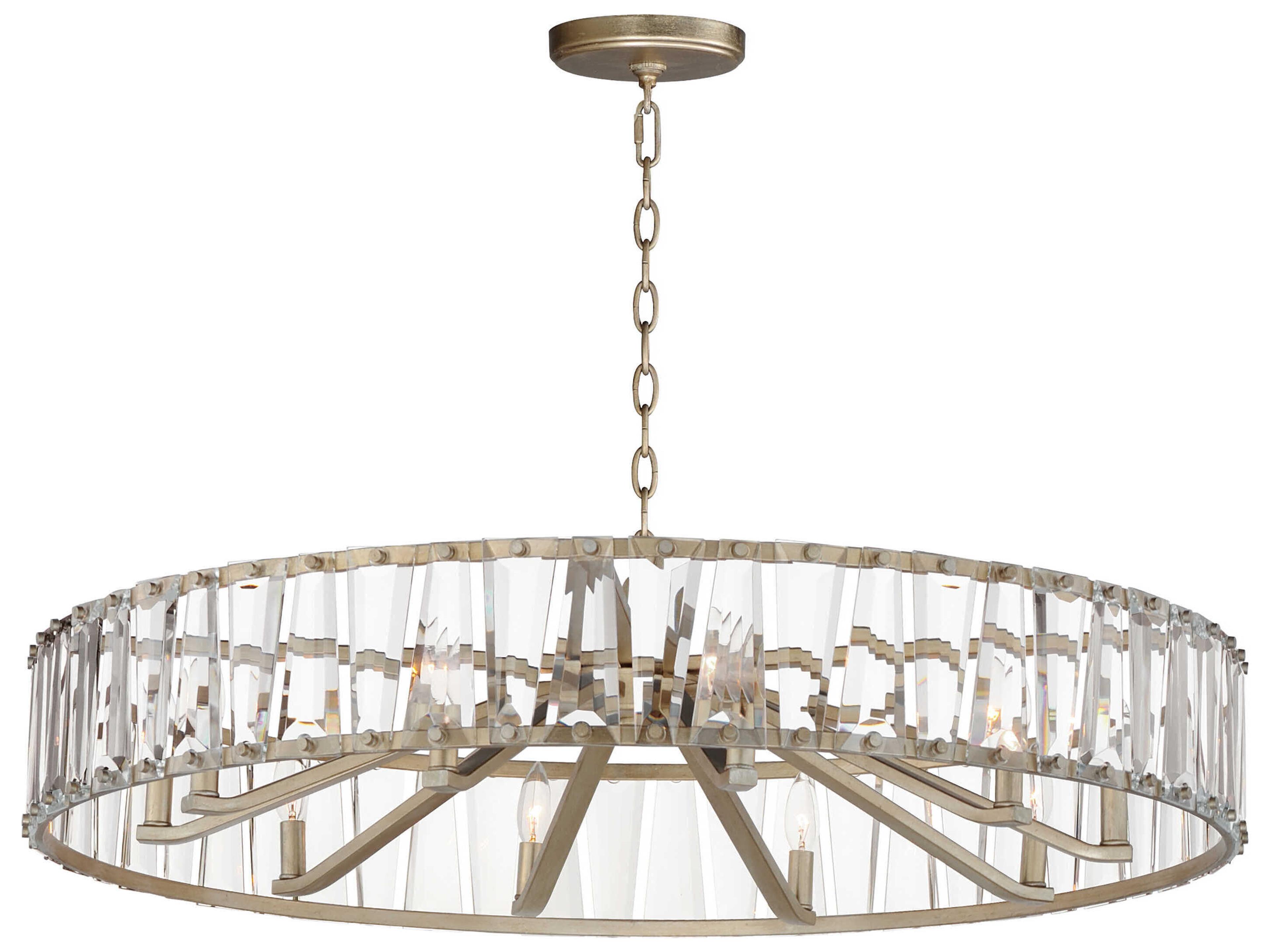 Odeon 10-Light Golden Silver Candelabra Chandelier