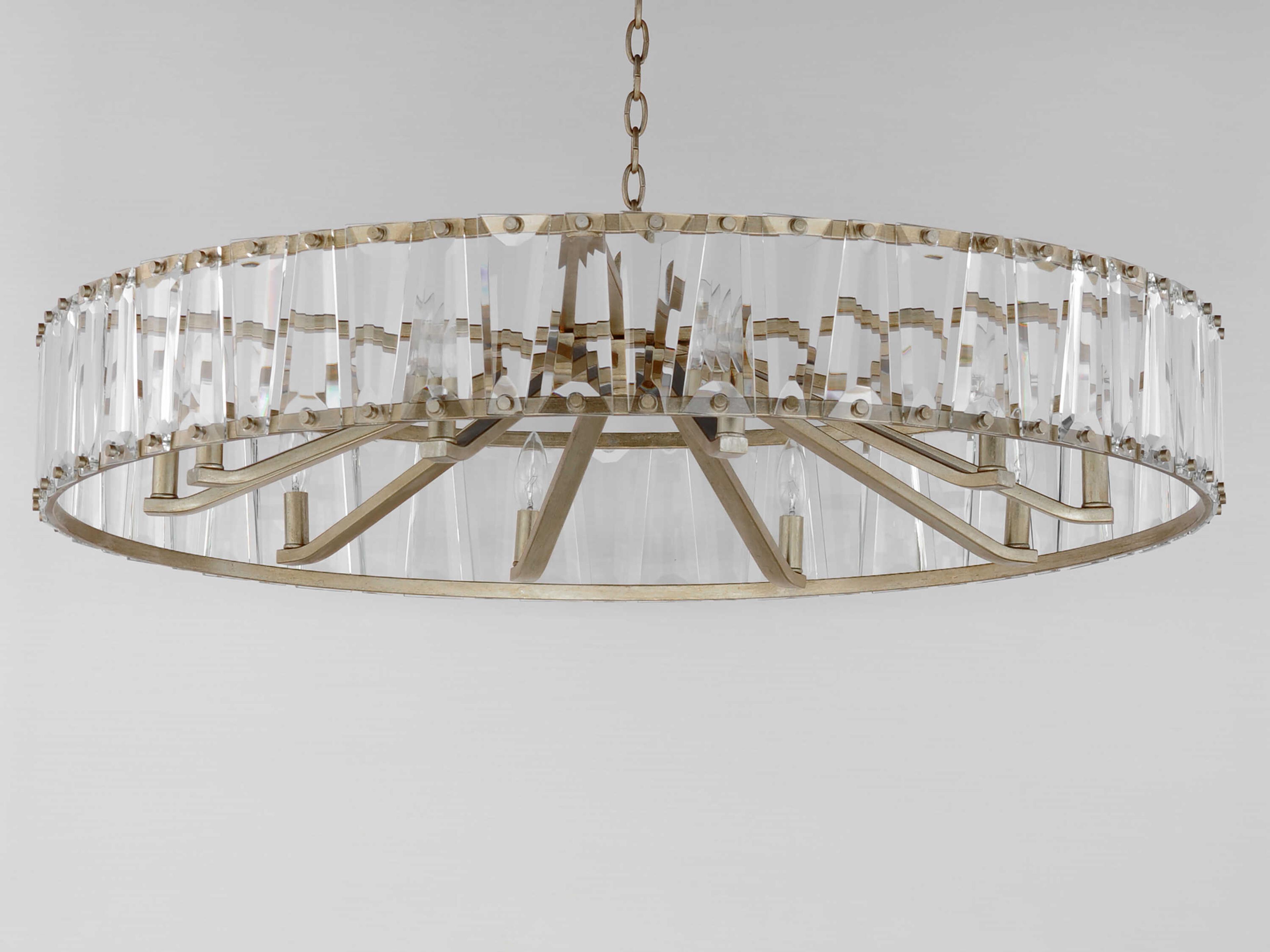 Maxim Lighting Odeon 10-Light Golden Silver Candelabra Chandelier