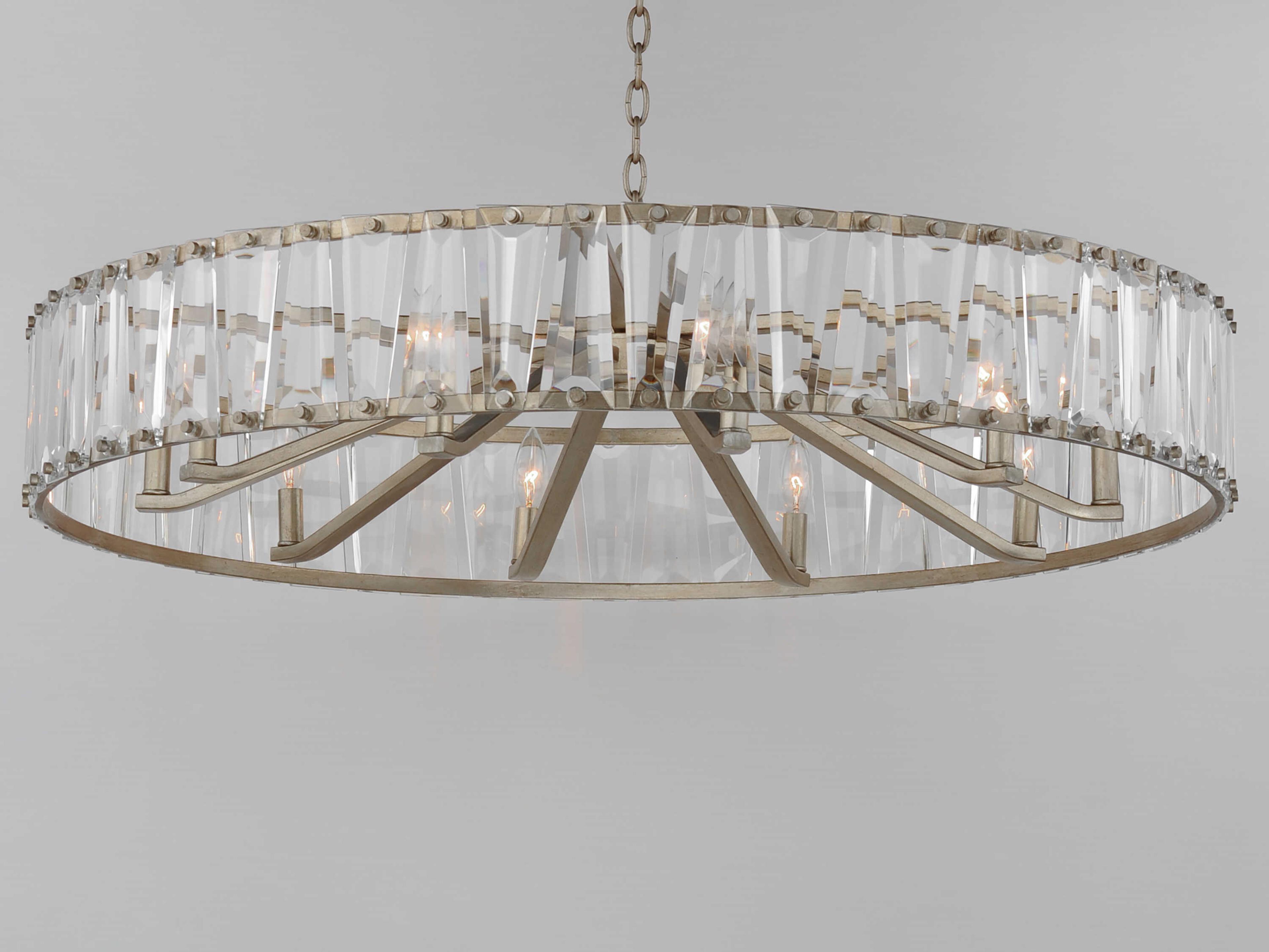 Maxim Lighting Odeon 10-Light Golden Silver Candelabra Chandelier