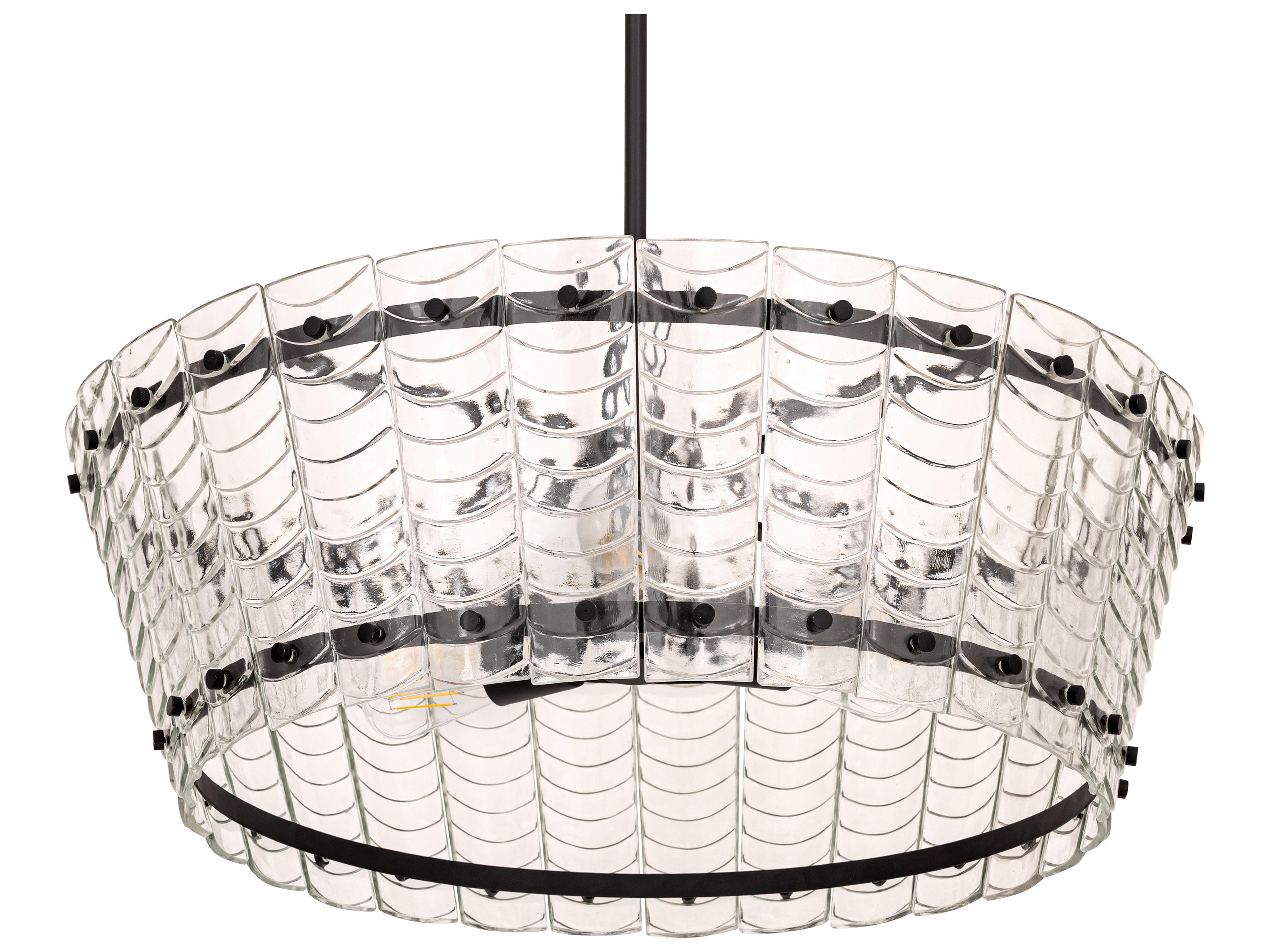 Maxim Lighting Ruche 4- Light Bronze Black Drum Chandelier