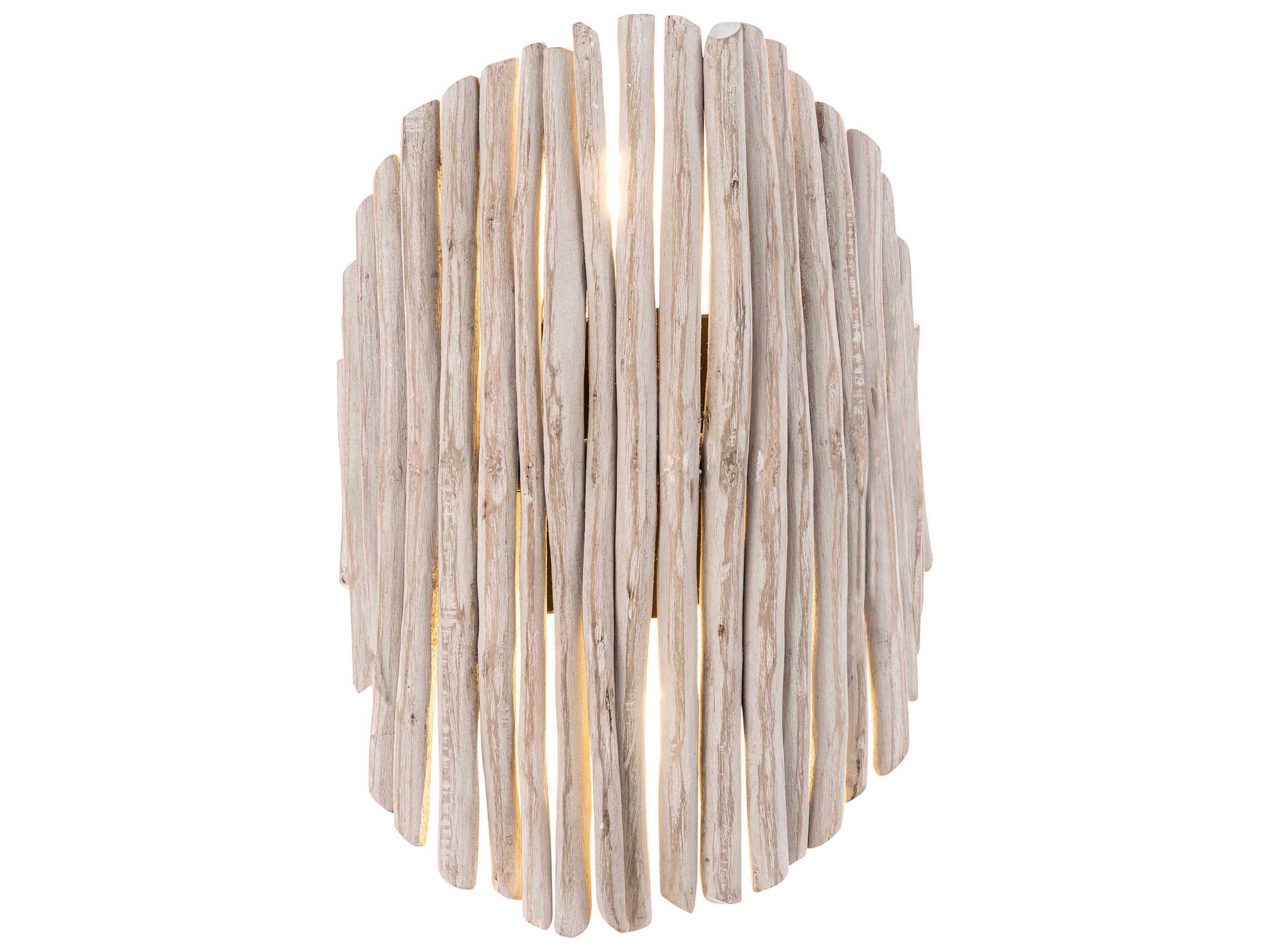 Baywood 2-Light Bronze Off White Wall Sconce